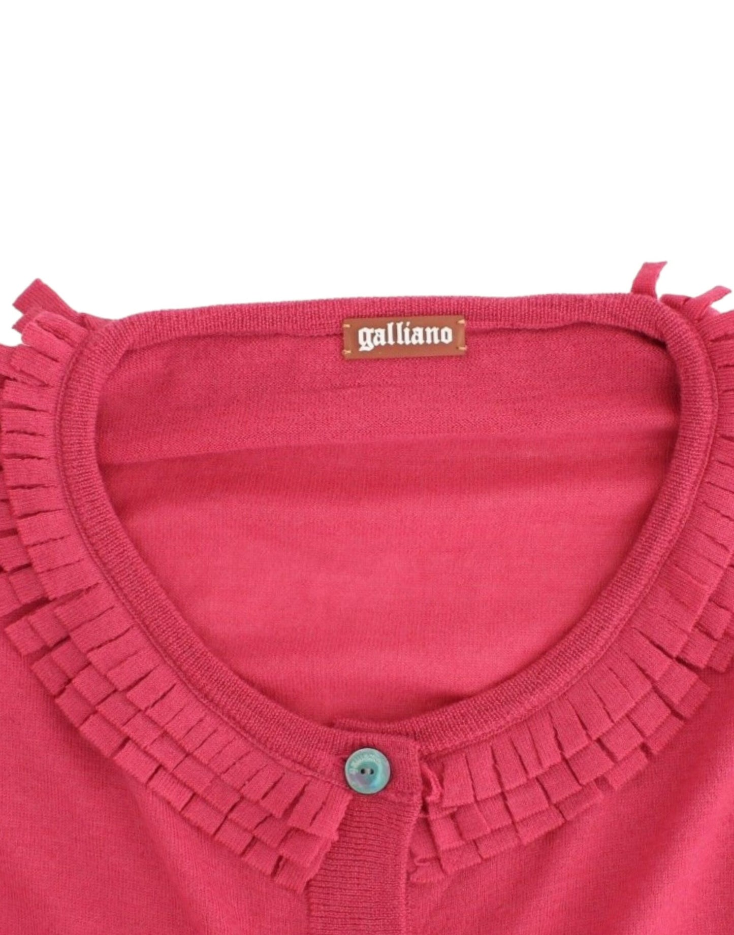 John Galliano Pink wool cardigan John Galliano