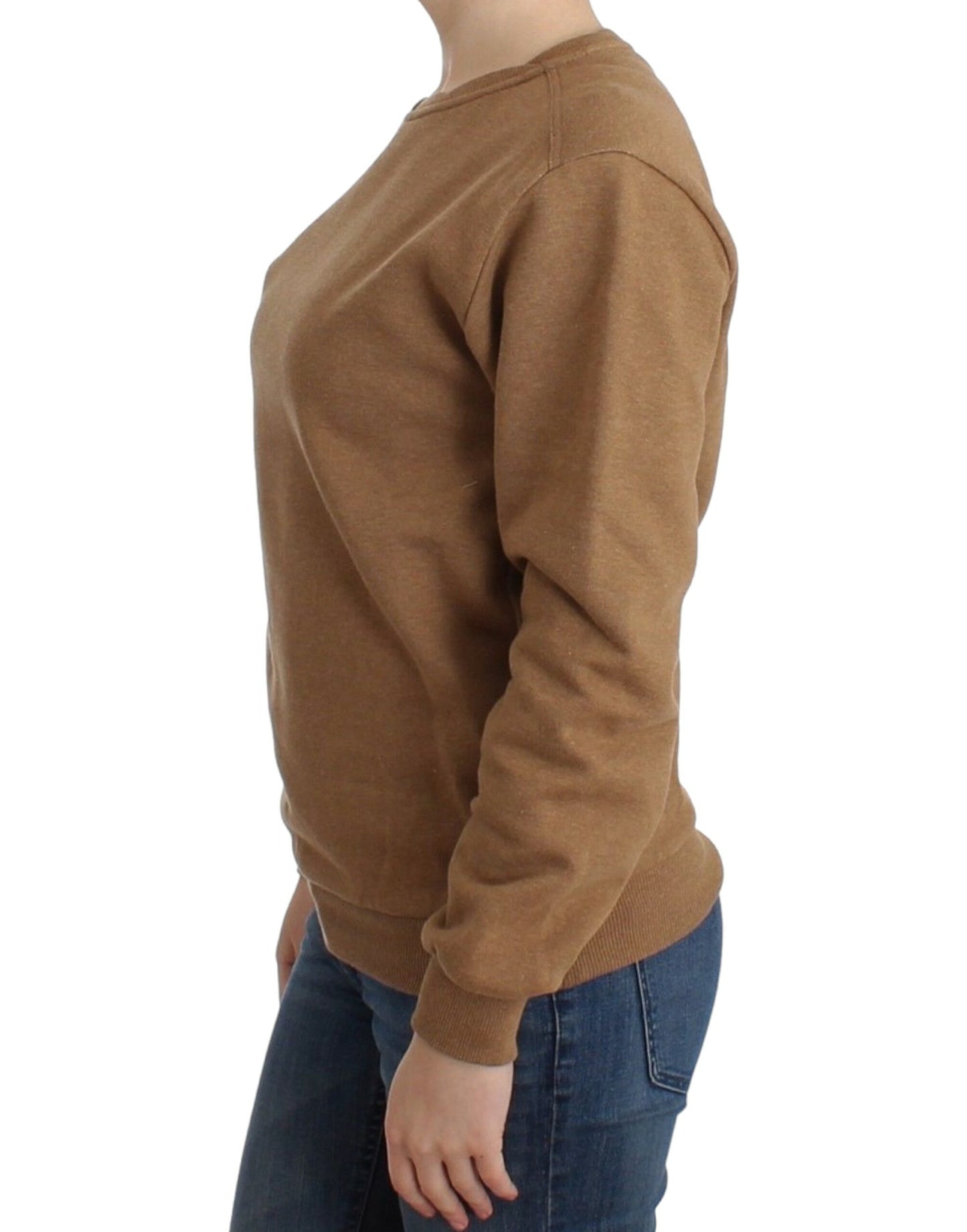 John Galliano Brown Crewneck Cotton Sweater John Galliano