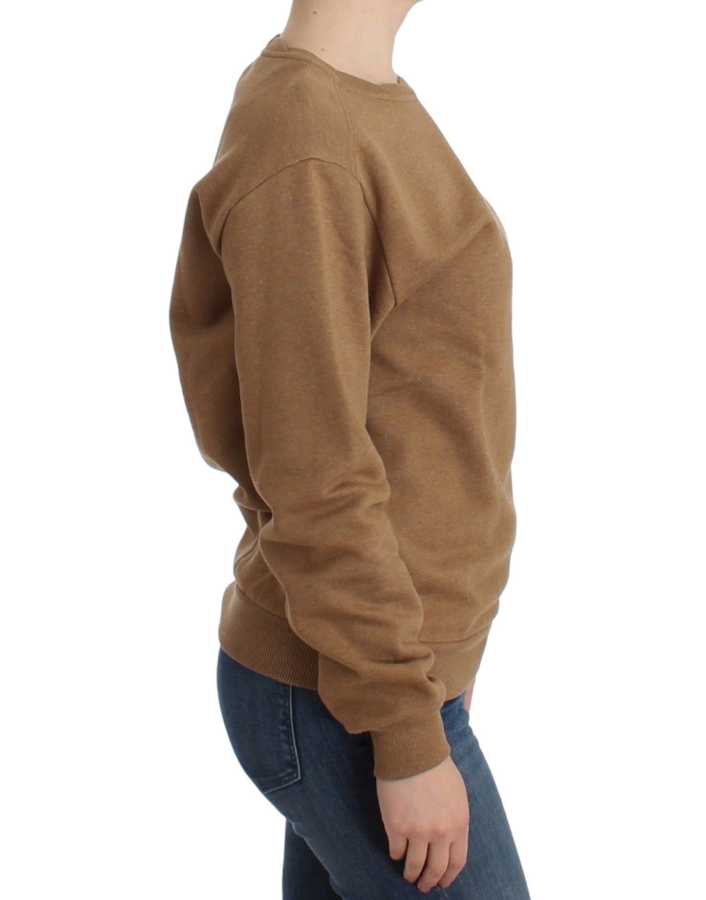 John Galliano Brown Crewneck Cotton Sweater John Galliano