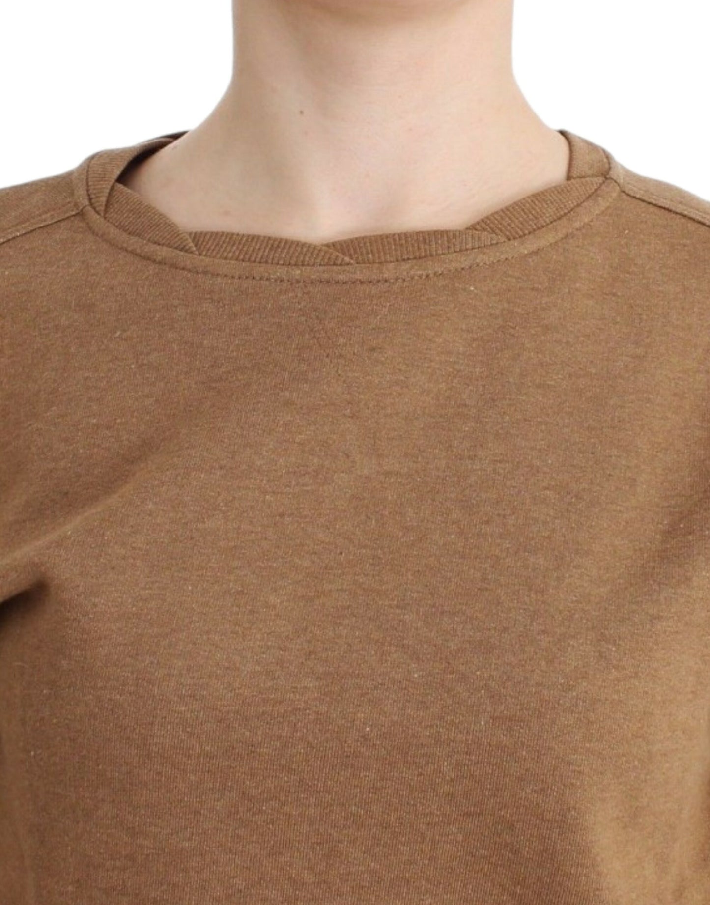 John Galliano Brown Crewneck Cotton Sweater John Galliano