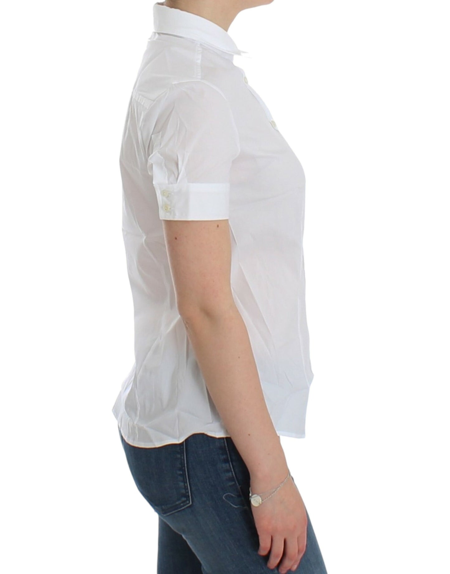 John Galliano White Cotton Shirt Top John Galliano