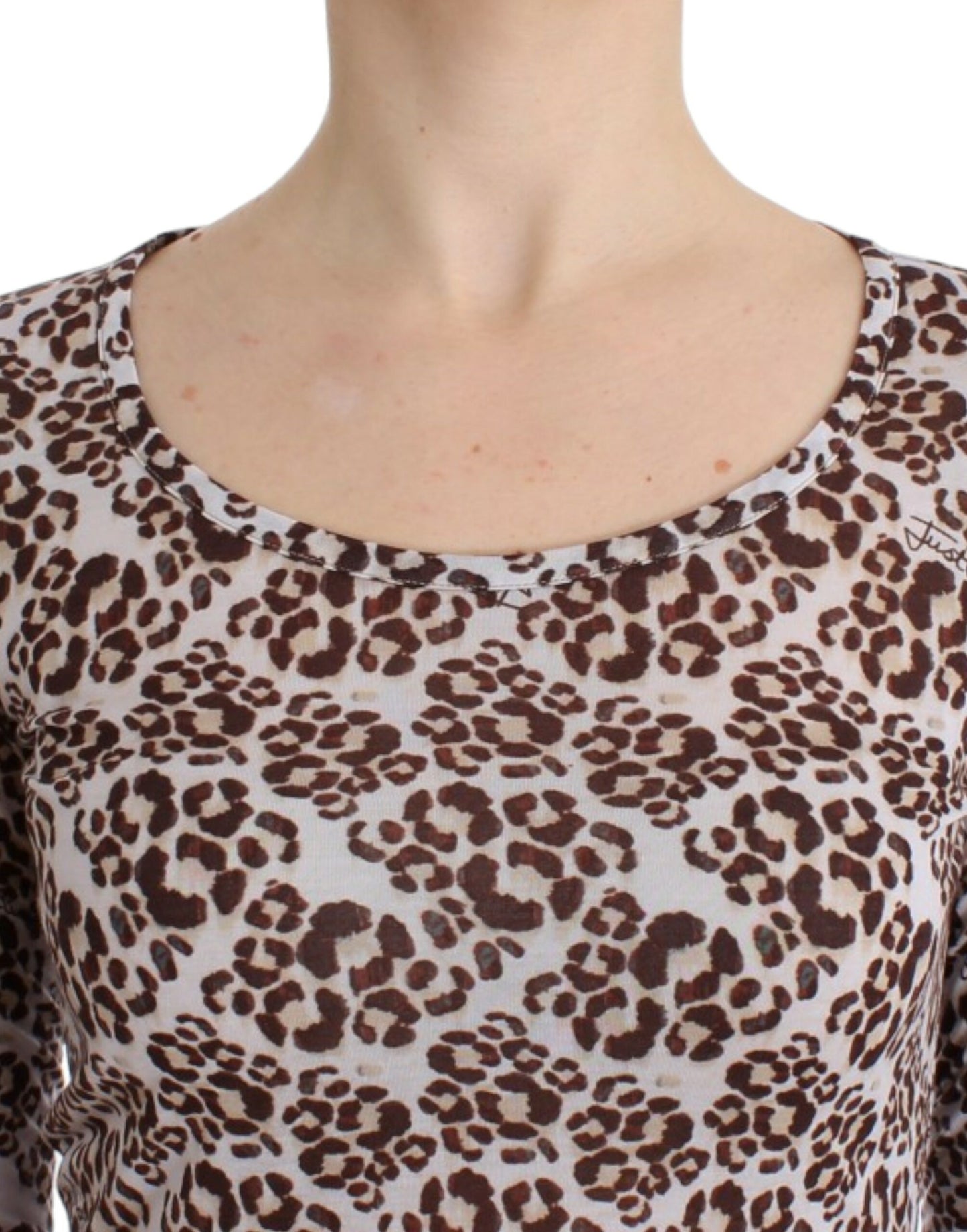 Cavalli Brown longsleeved lace top Cavalli