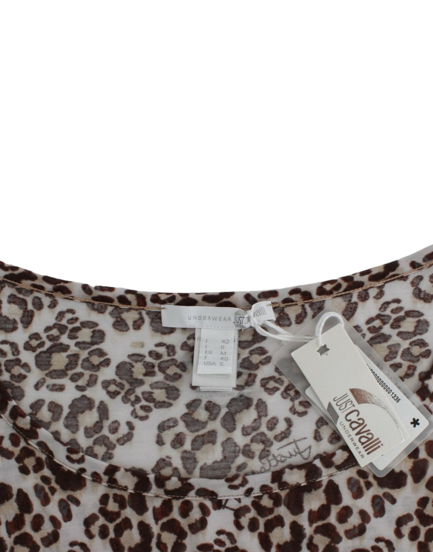 Cavalli Brown longsleeved lace top Cavalli