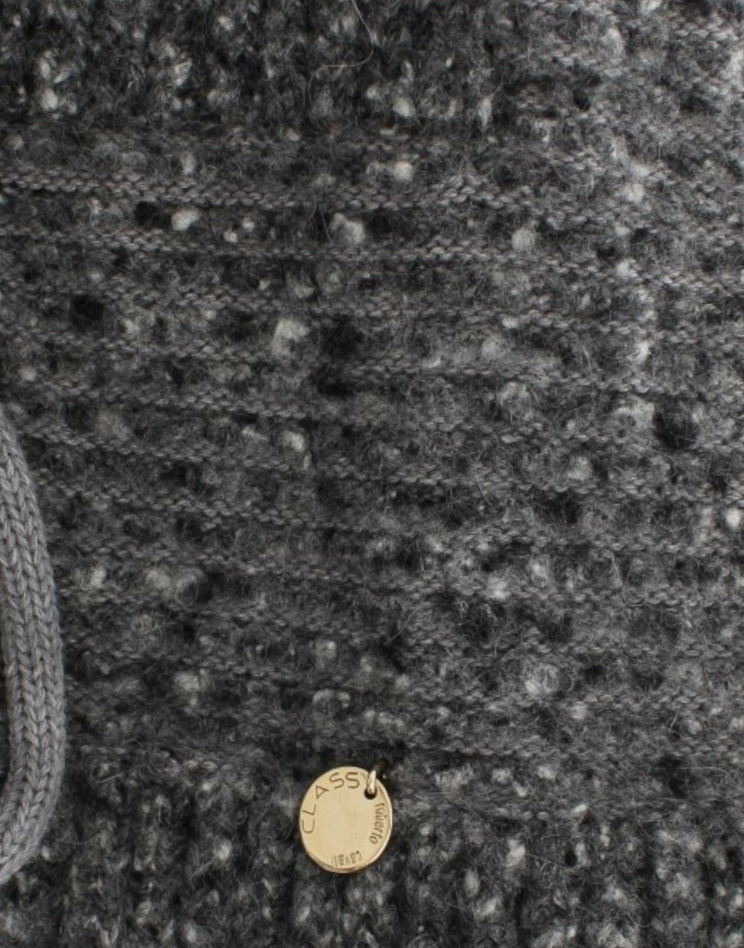 Cavalli Gray wool knitted cardigan Cavalli