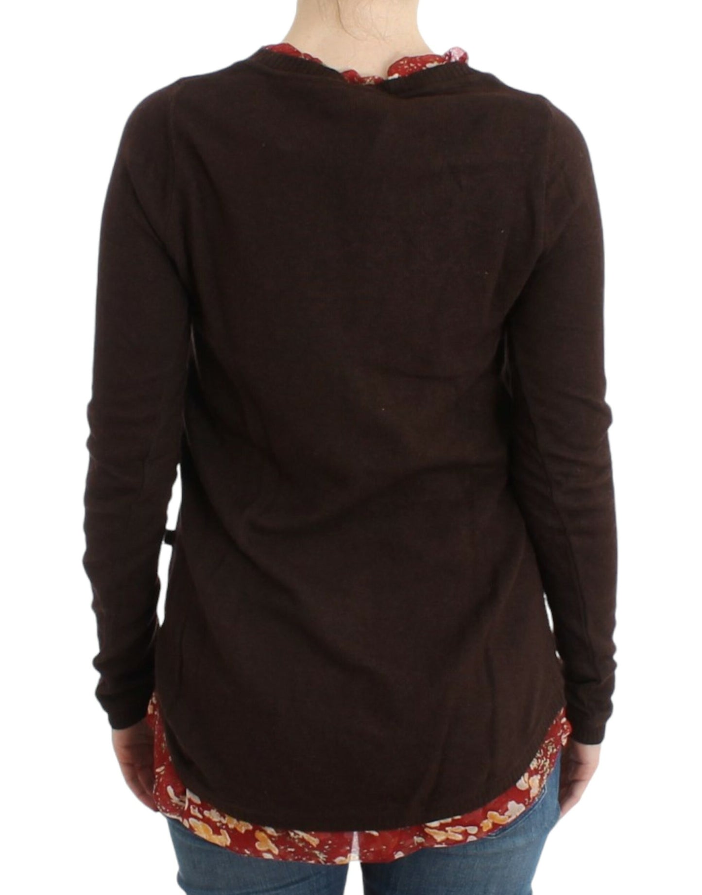 Cavalli Brown crewneck sweater Cavalli