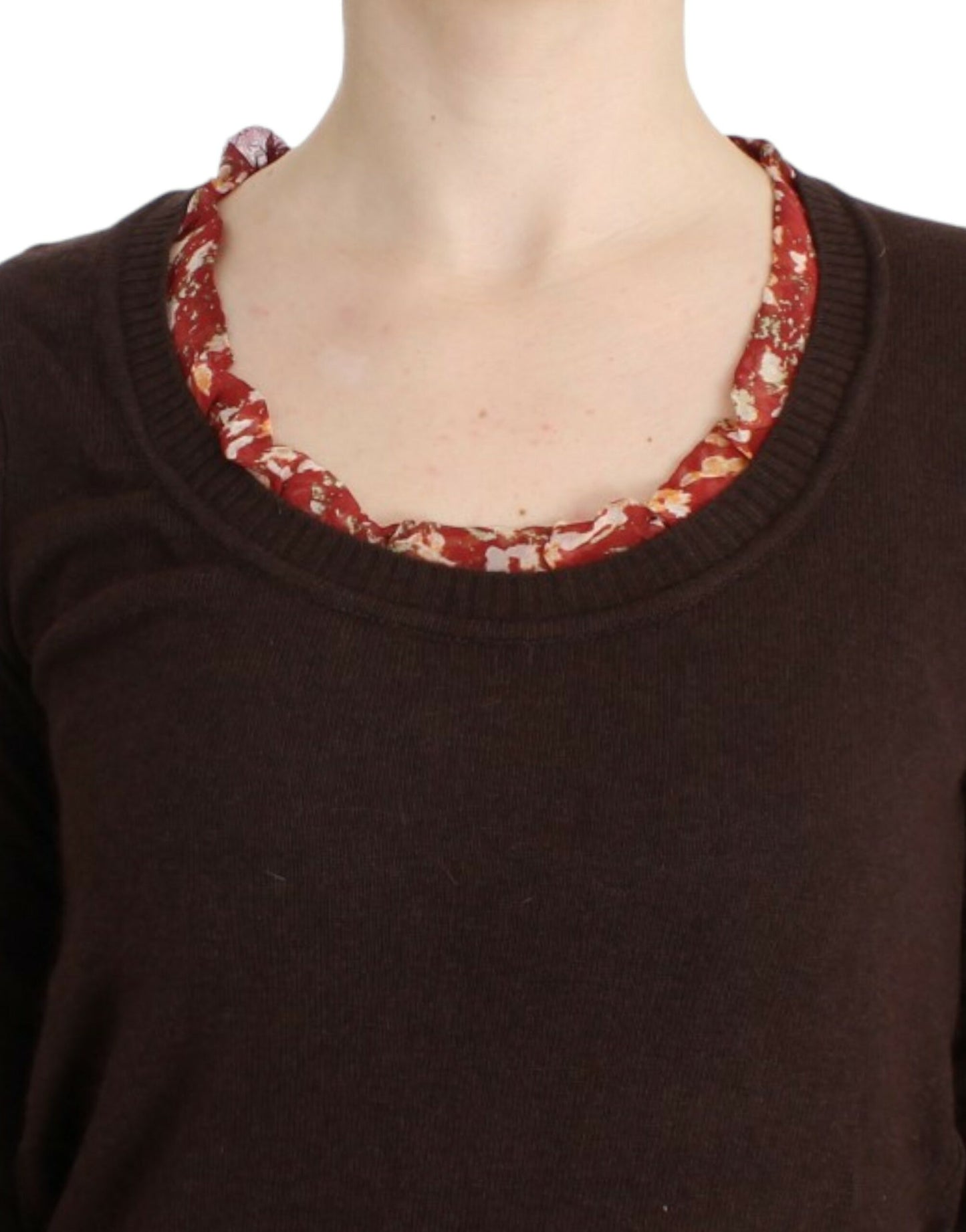 Cavalli Brown crewneck sweater Cavalli
