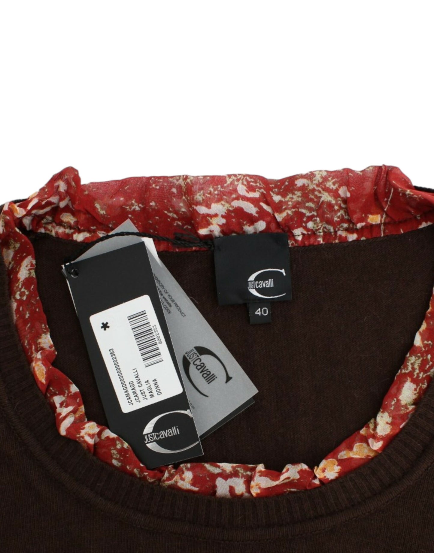 Cavalli Brown crewneck sweater Cavalli