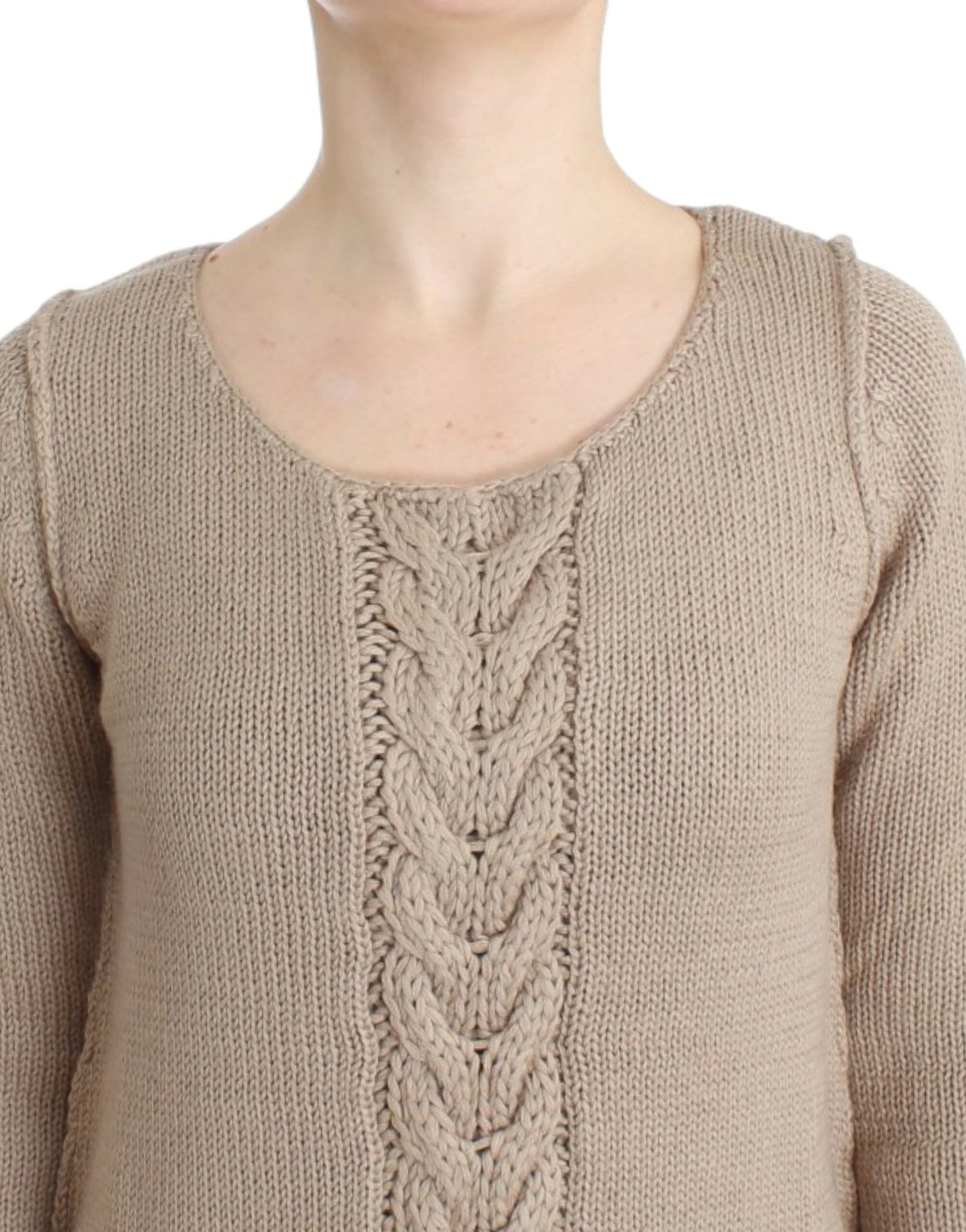 Cavalli Beige knitted wool sweater Cavalli
