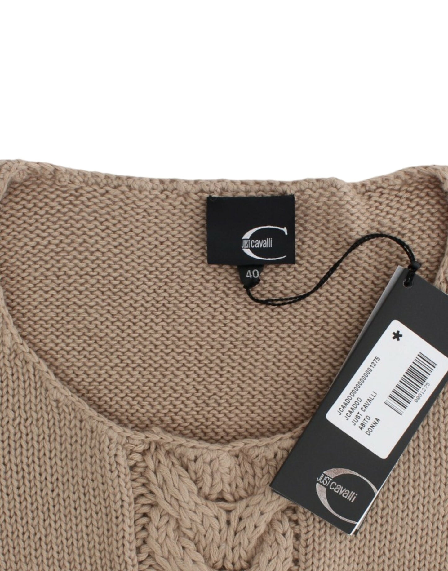 Cavalli Beige knitted wool sweater Cavalli
