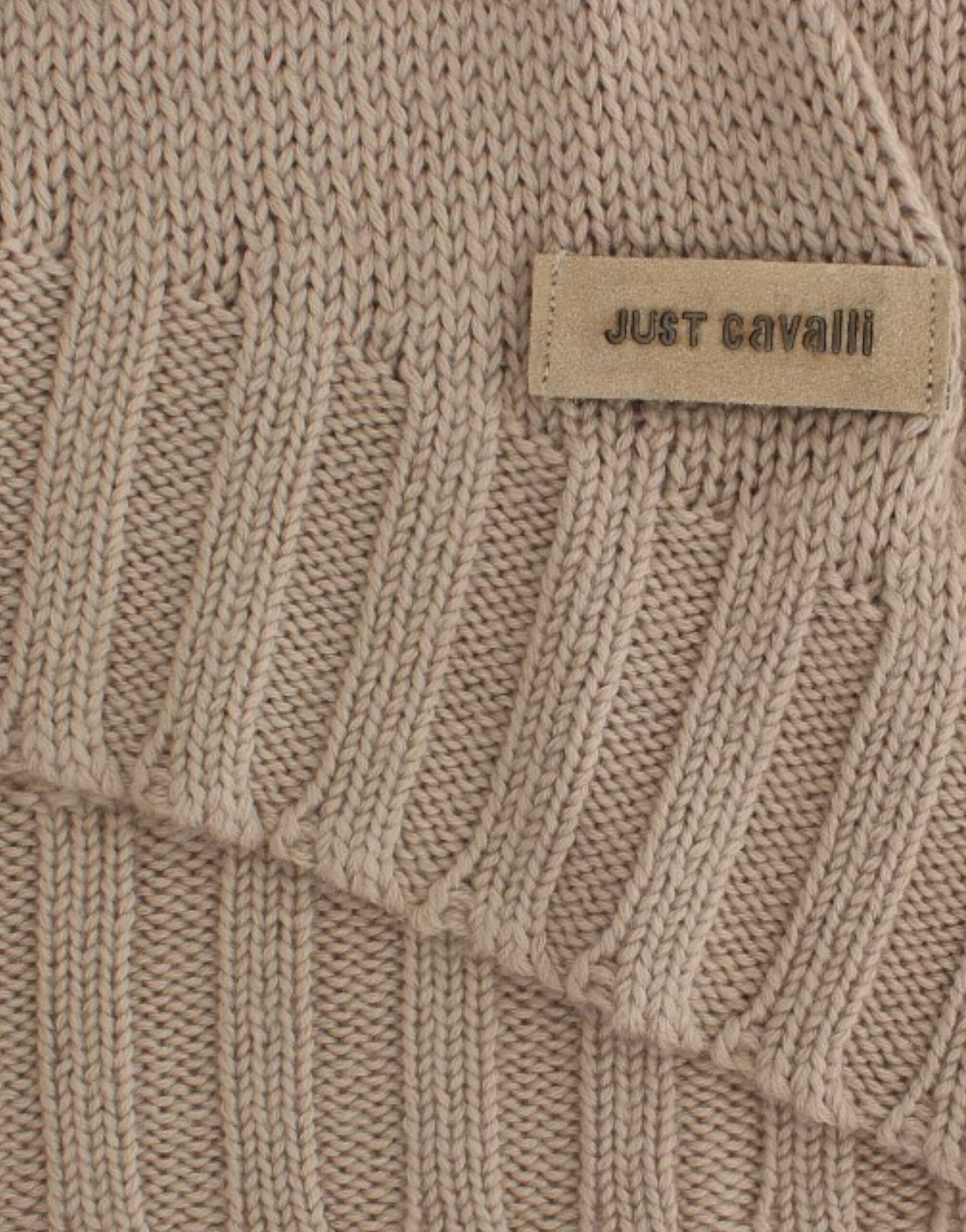 Cavalli Beige knitted wool sweater Cavalli