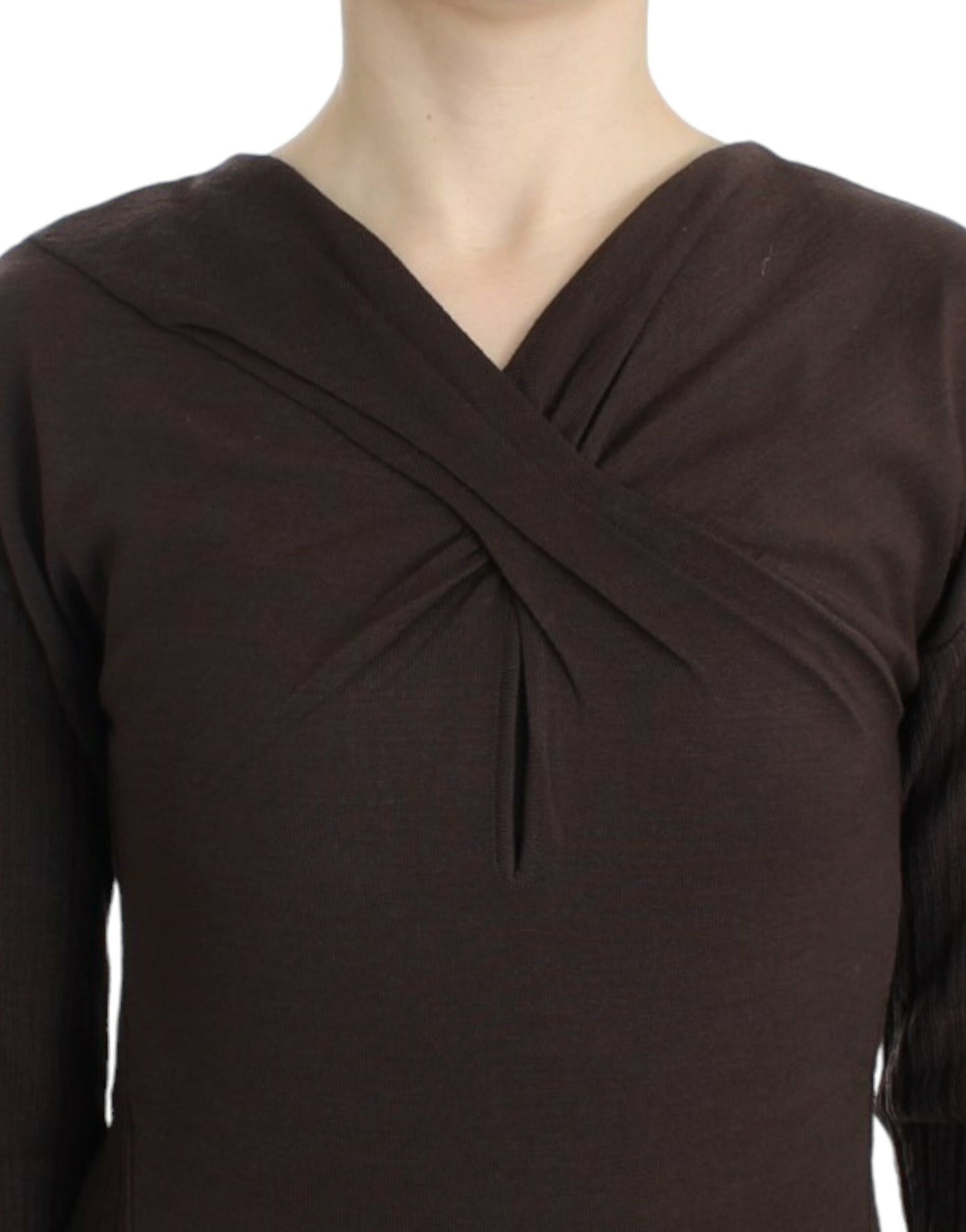 Cavalli Brown knitted wool sweater Cavalli