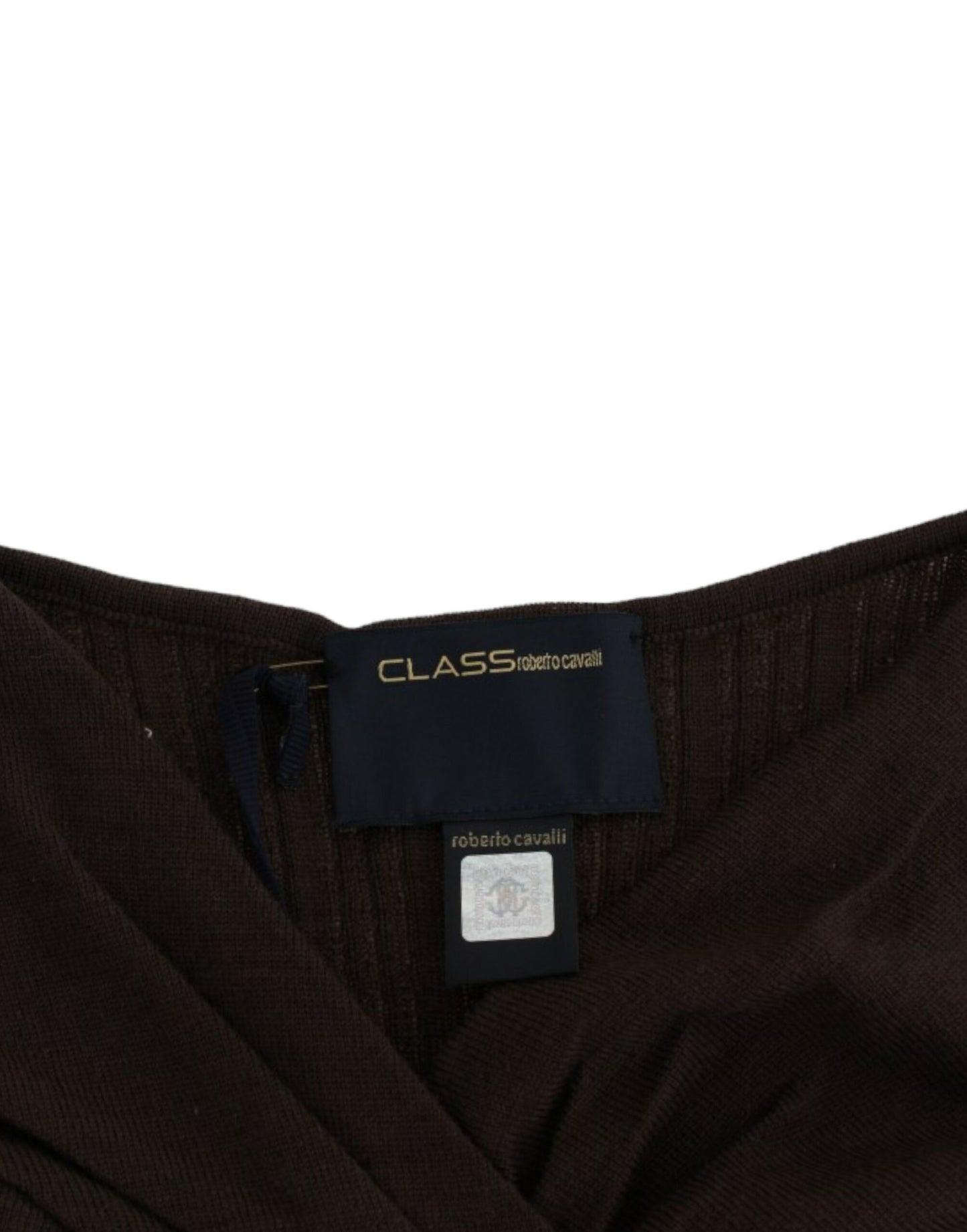 Cavalli Brown knitted wool sweater Cavalli
