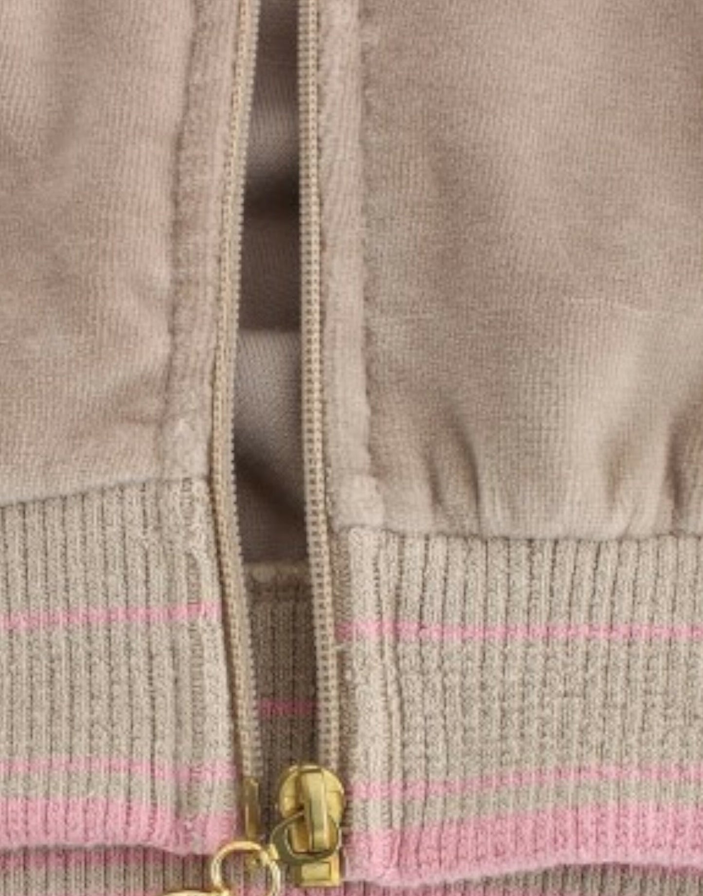 Cavalli Beige velvet zipup sweater Cavalli