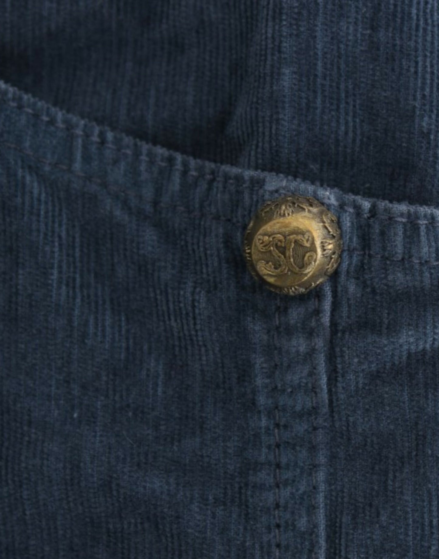 Cavalli Blue corduroy pencil skirt Cavalli