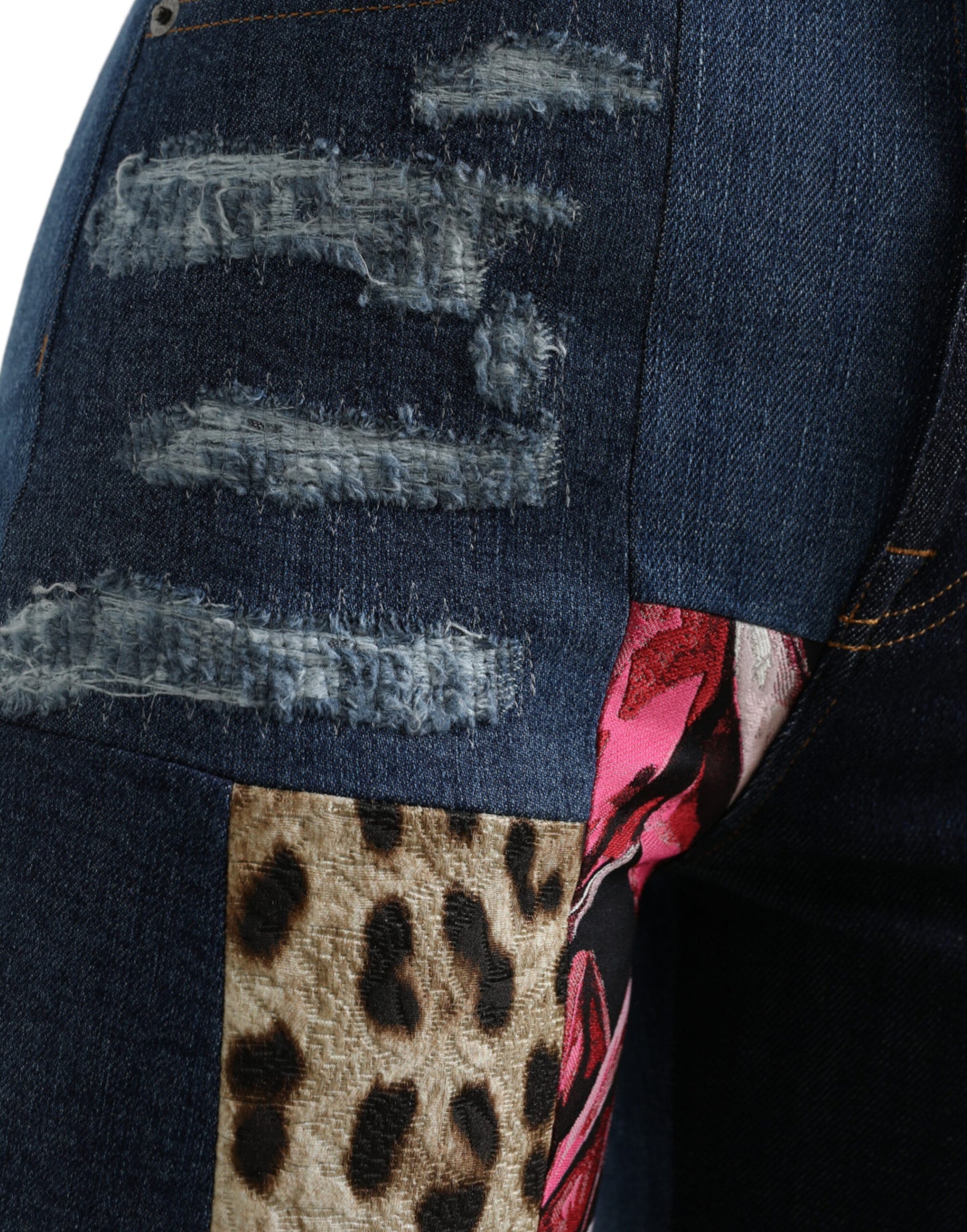 Dolce & Gabbana Multicolor Patchwork GRACE Skinny Denim Jeans Dolce & Gabbana