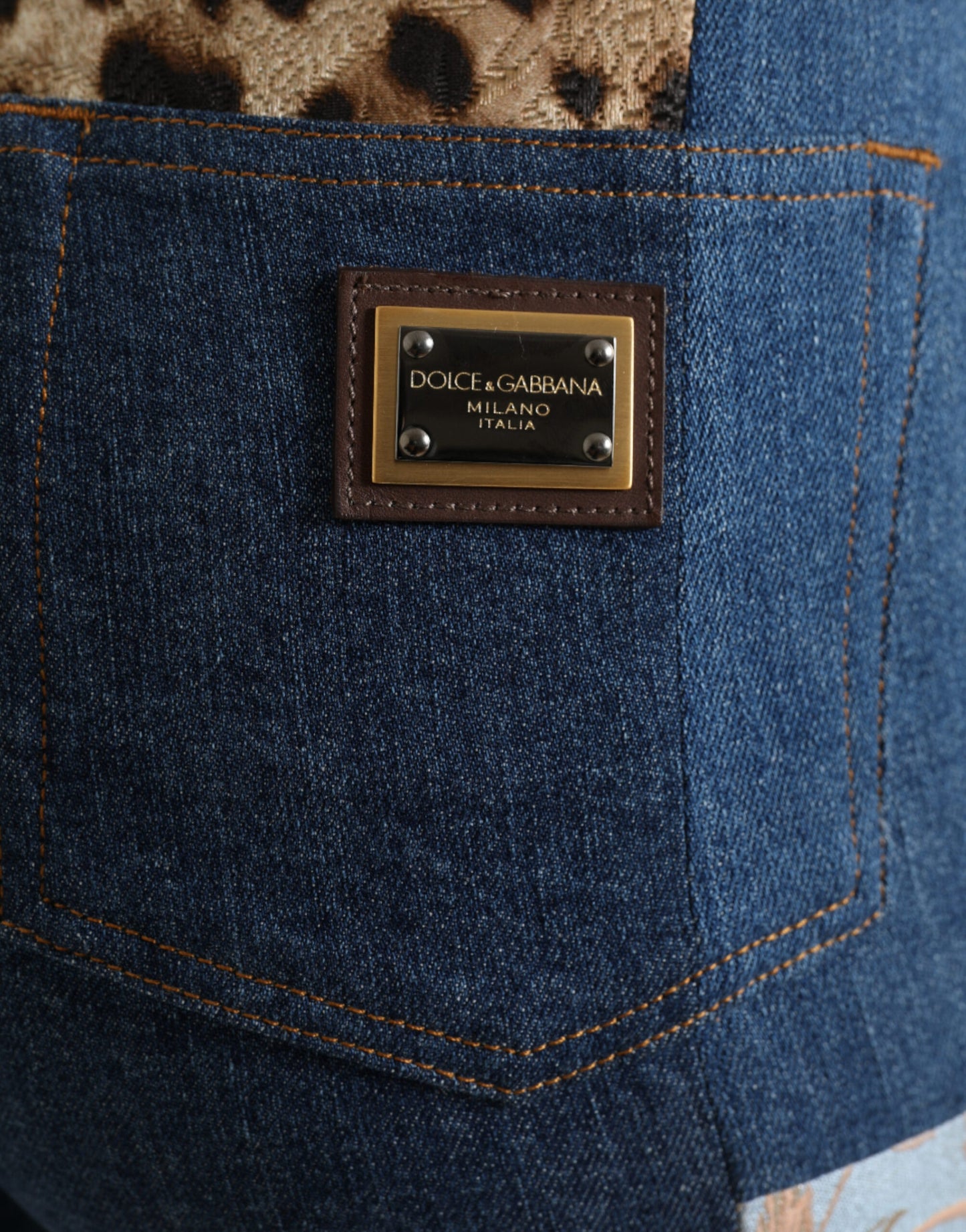 Dolce & Gabbana Multicolor Patchwork GRACE Skinny Denim Jeans Dolce & Gabbana