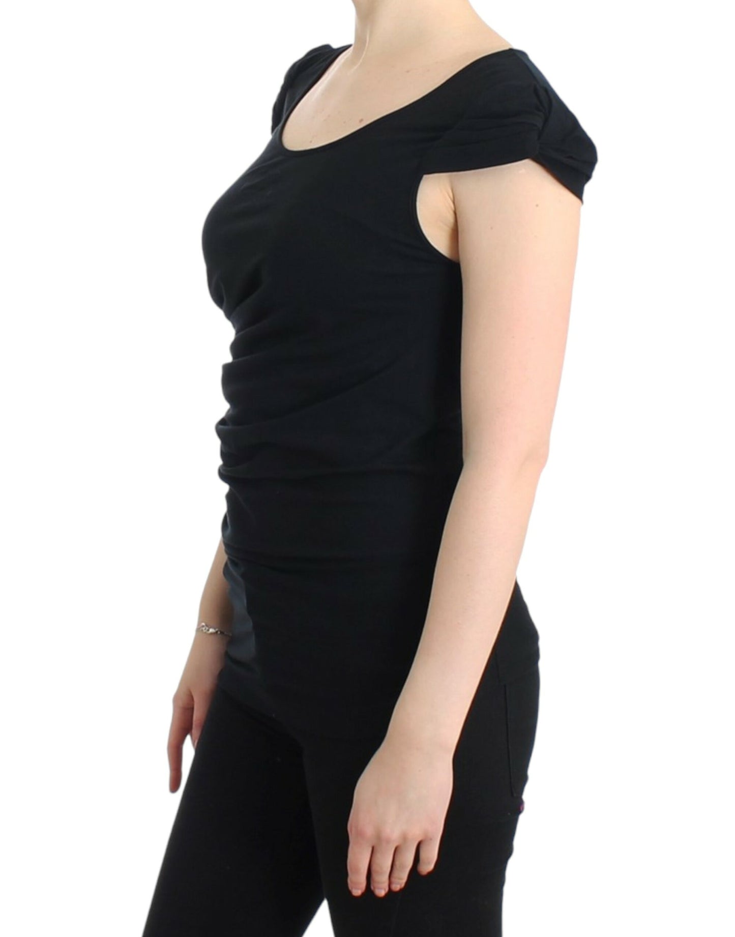 Cavalli Black Cotton Top Cavalli