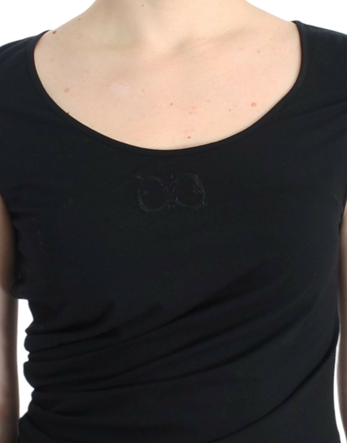 Cavalli Black Cotton Top Cavalli