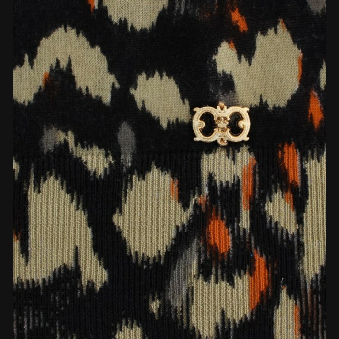Cavalli Multicolor v-neck wool jumper