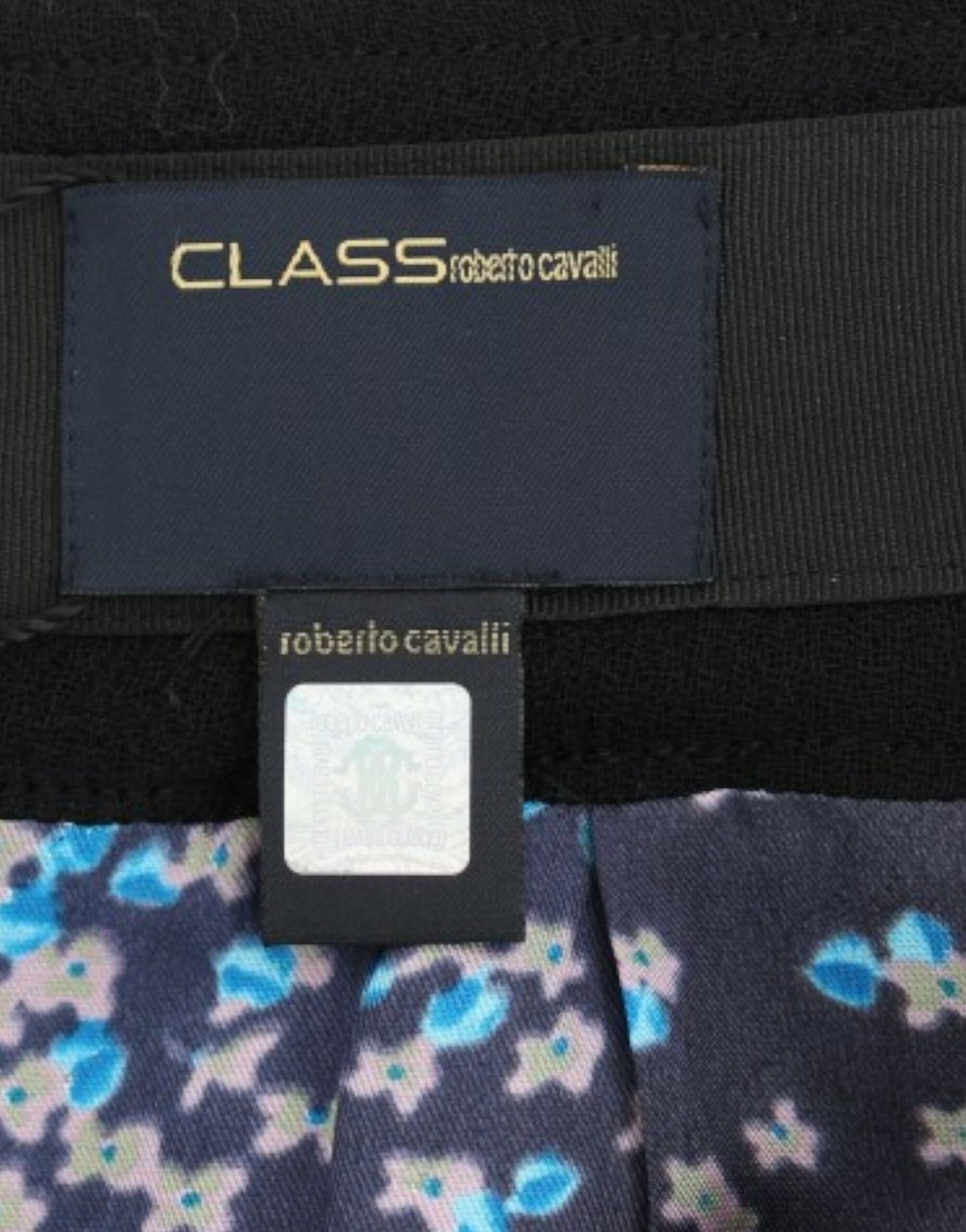 Cavalli Black wool pencil skirt Cavalli