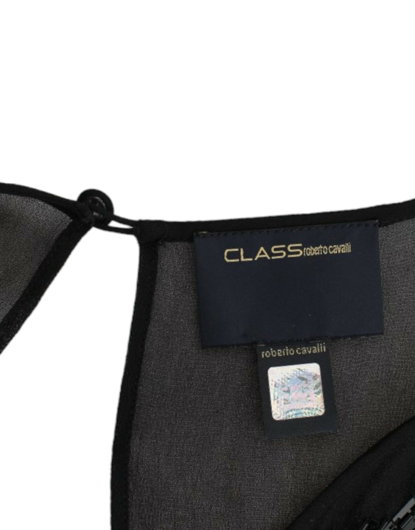 Cavalli Black long sleeve silk dress Cavalli