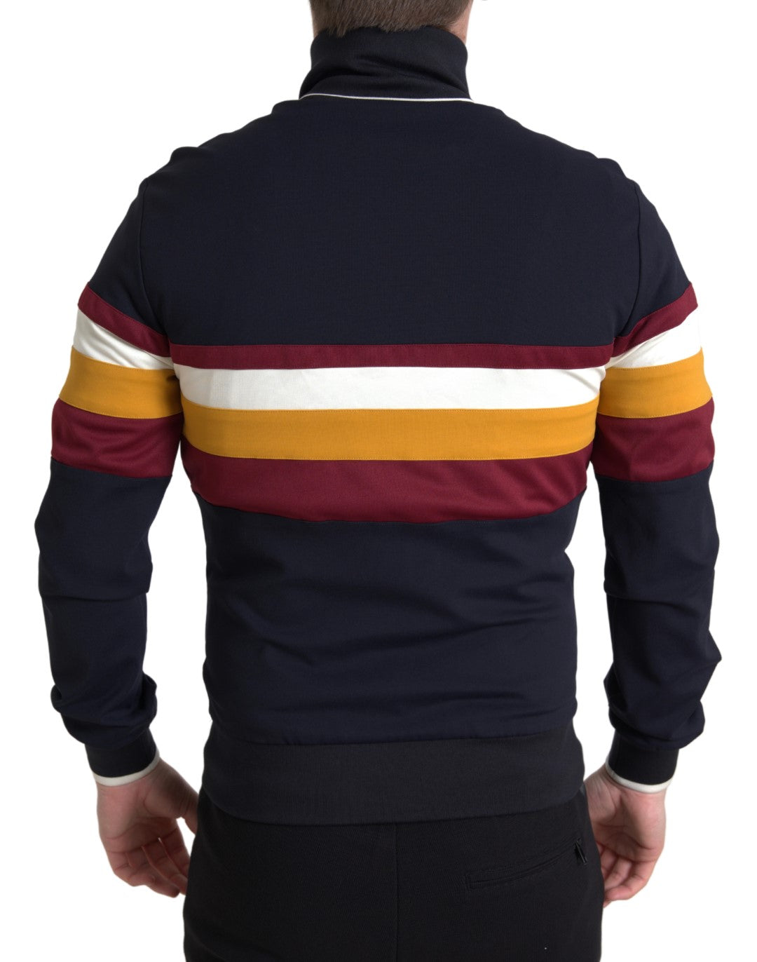 Dolce & Gabbana Blue Cardigan Heraldic Full Zip Sweater Dolce & Gabbana