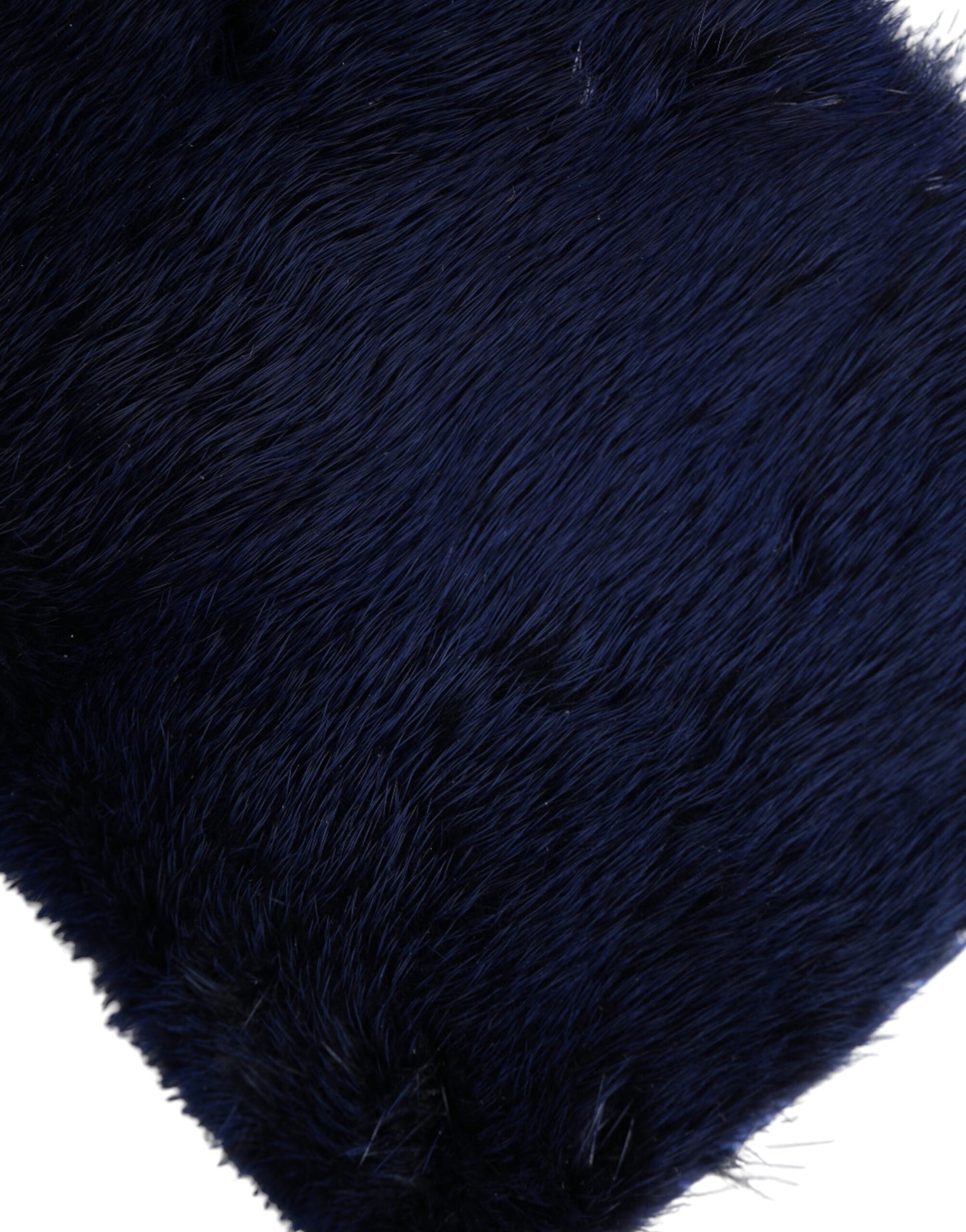 Dolce & Gabbana Dark Blue Fur Ayers Lily Twist Crossbody Shoulder Bag Dolce & Gabbana