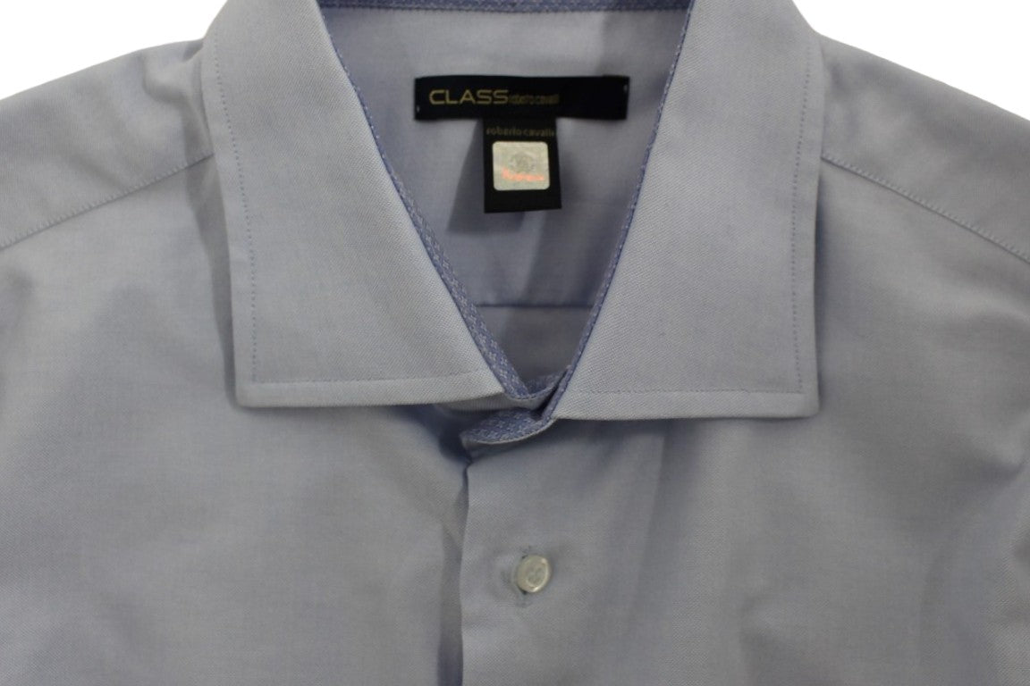 Cavalli Light blue cotton shirt Cavalli