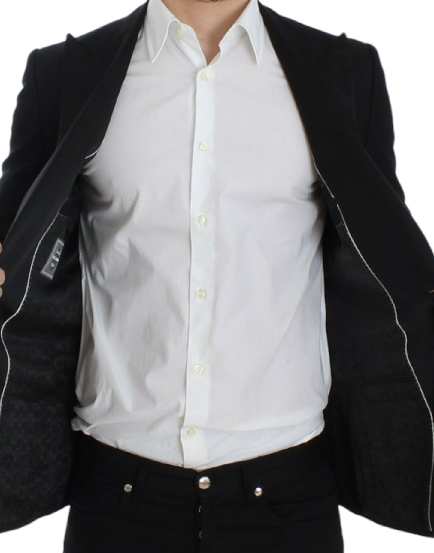 Dolce & Gabbana Black wool silk SICILIA blazer Dolce & Gabbana