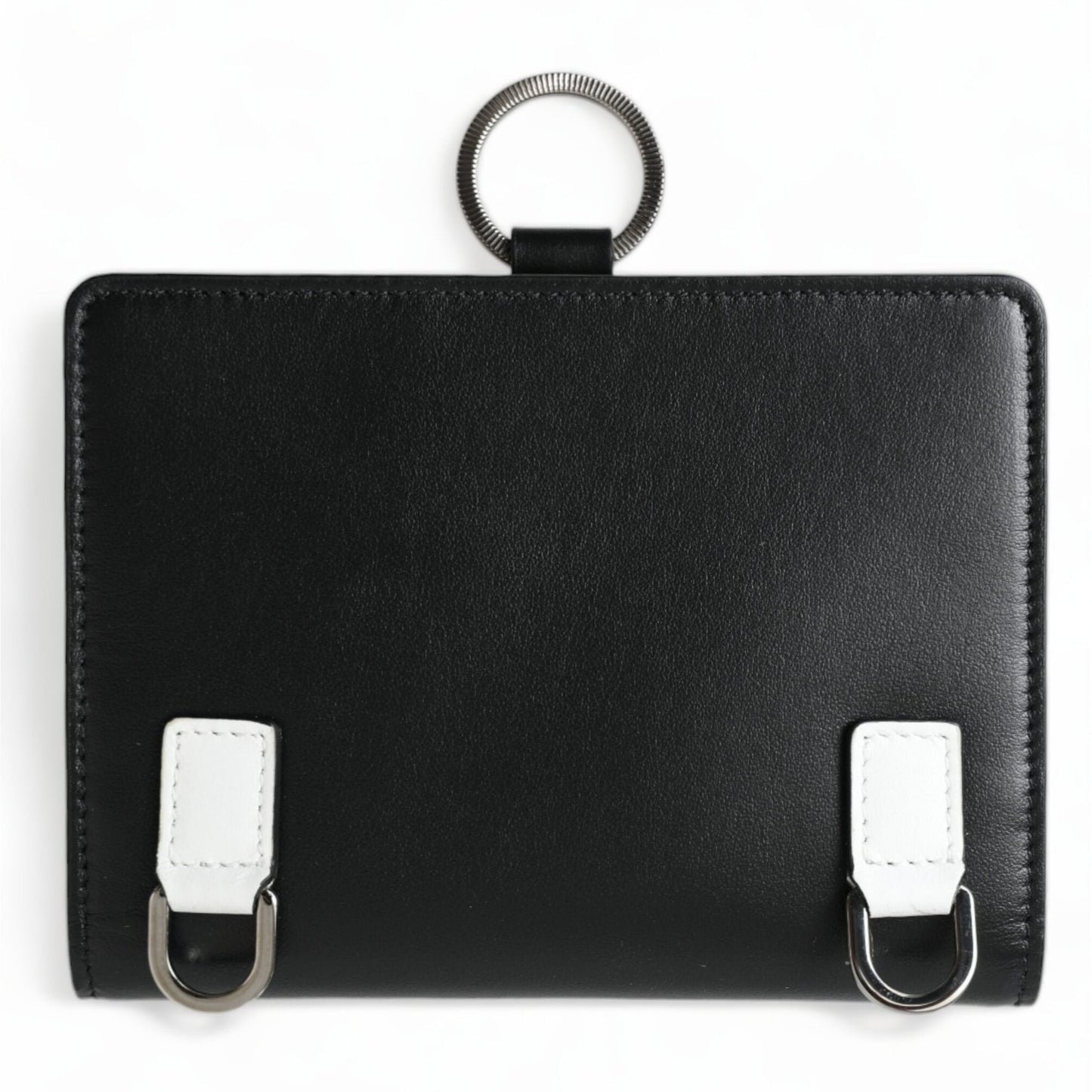 Dolce & Gabbana Black Leather Crystal Embellished Card Holder Wallet Dolce & Gabbana