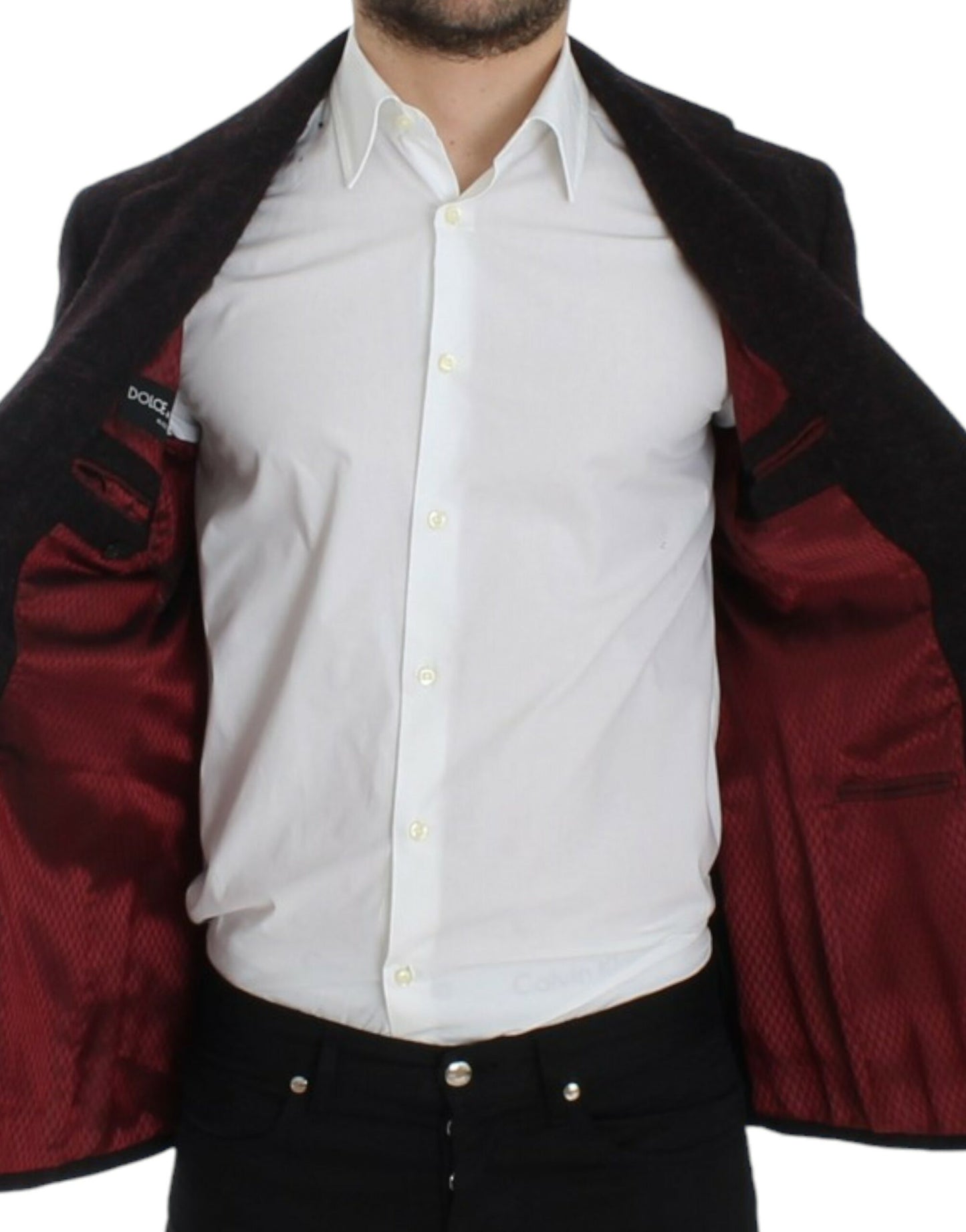 Dolce & Gabbana Bordeaux alpaga two button blazer Dolce & Gabbana