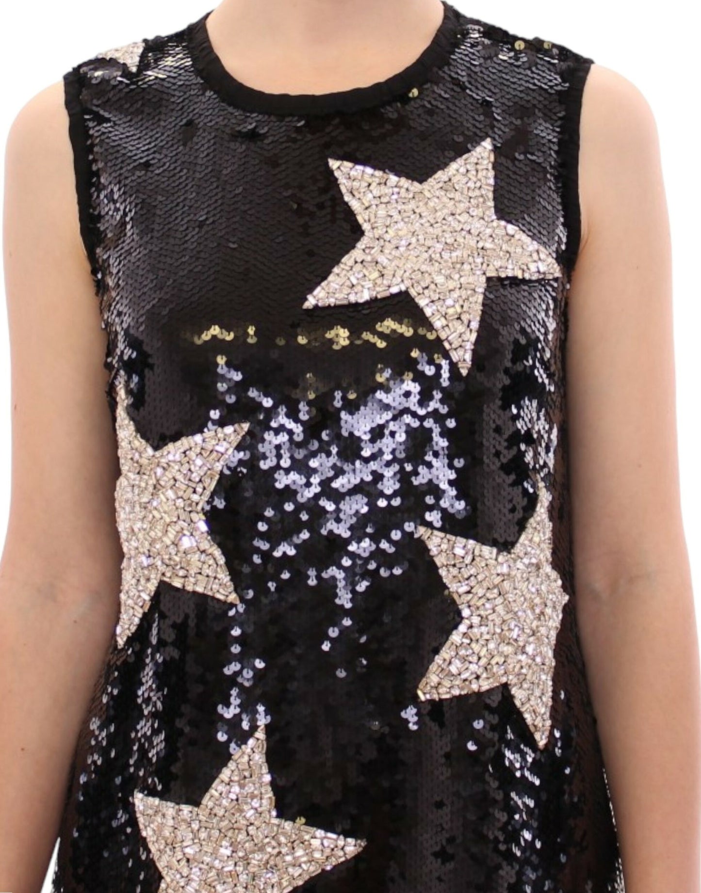 Dolce & Gabbana Masterpiece black crystal swarovski stars sheath dress Dolce & Gabbana