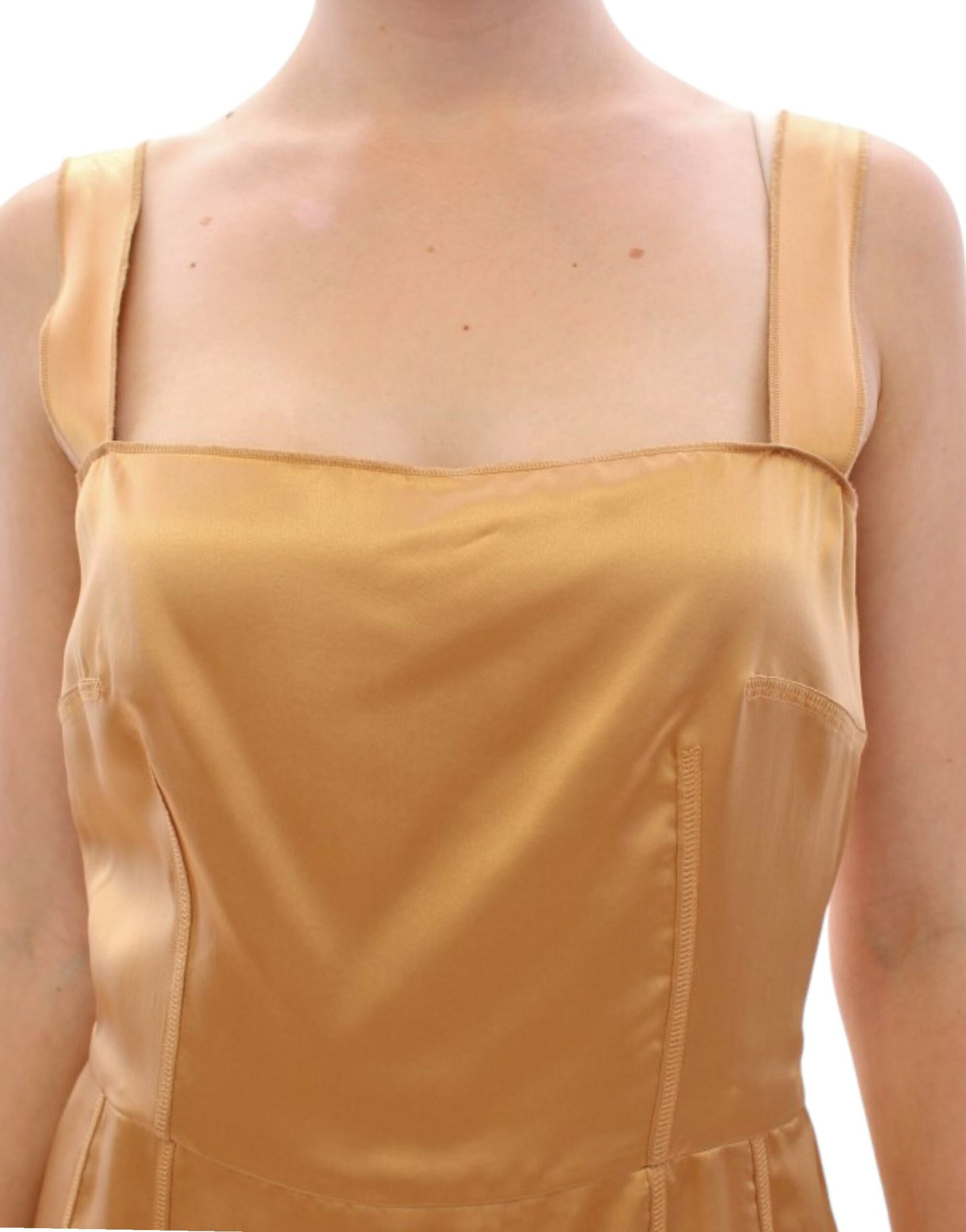 Dolce & Gabbana Bronze silk sheath dress Dolce & Gabbana
