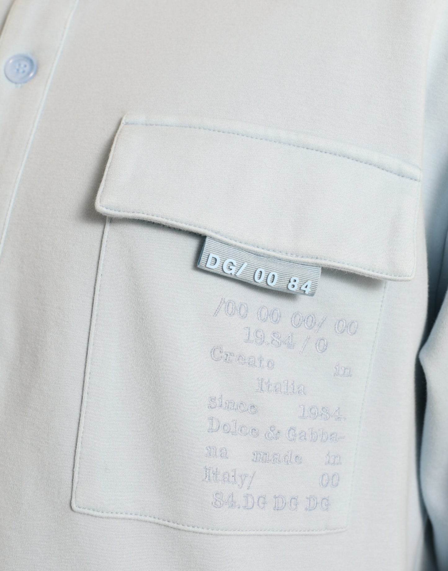 Dolce & Gabbana Light Blue Cotton Buttoned Pullover Sweater Dolce & Gabbana
