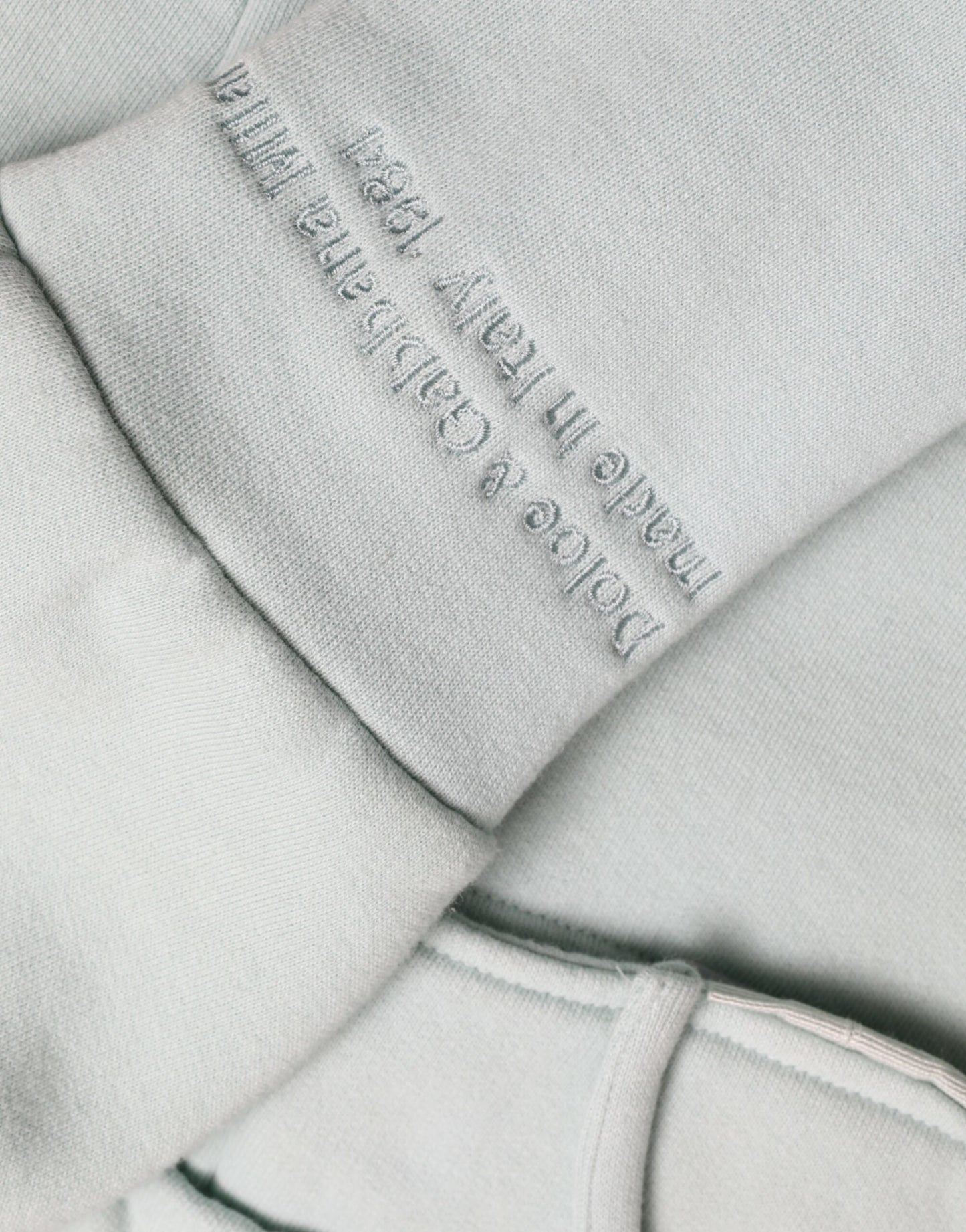 Dolce & Gabbana Mint Green Cotton Pockets Pullover Sweater Dolce & Gabbana