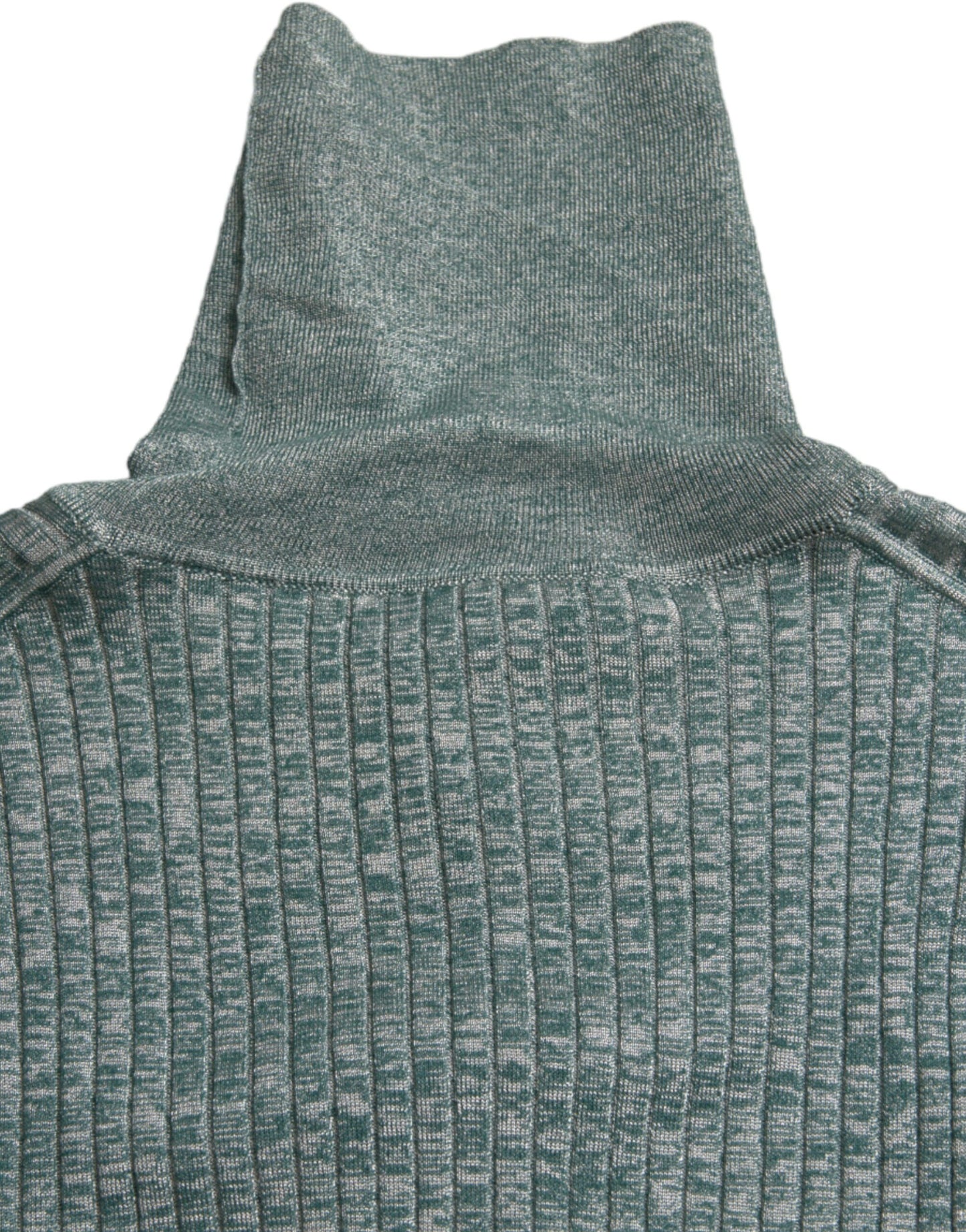 Dolce & Gabbana Green Polyester Turtleneck Pullover Sweater Dolce & Gabbana