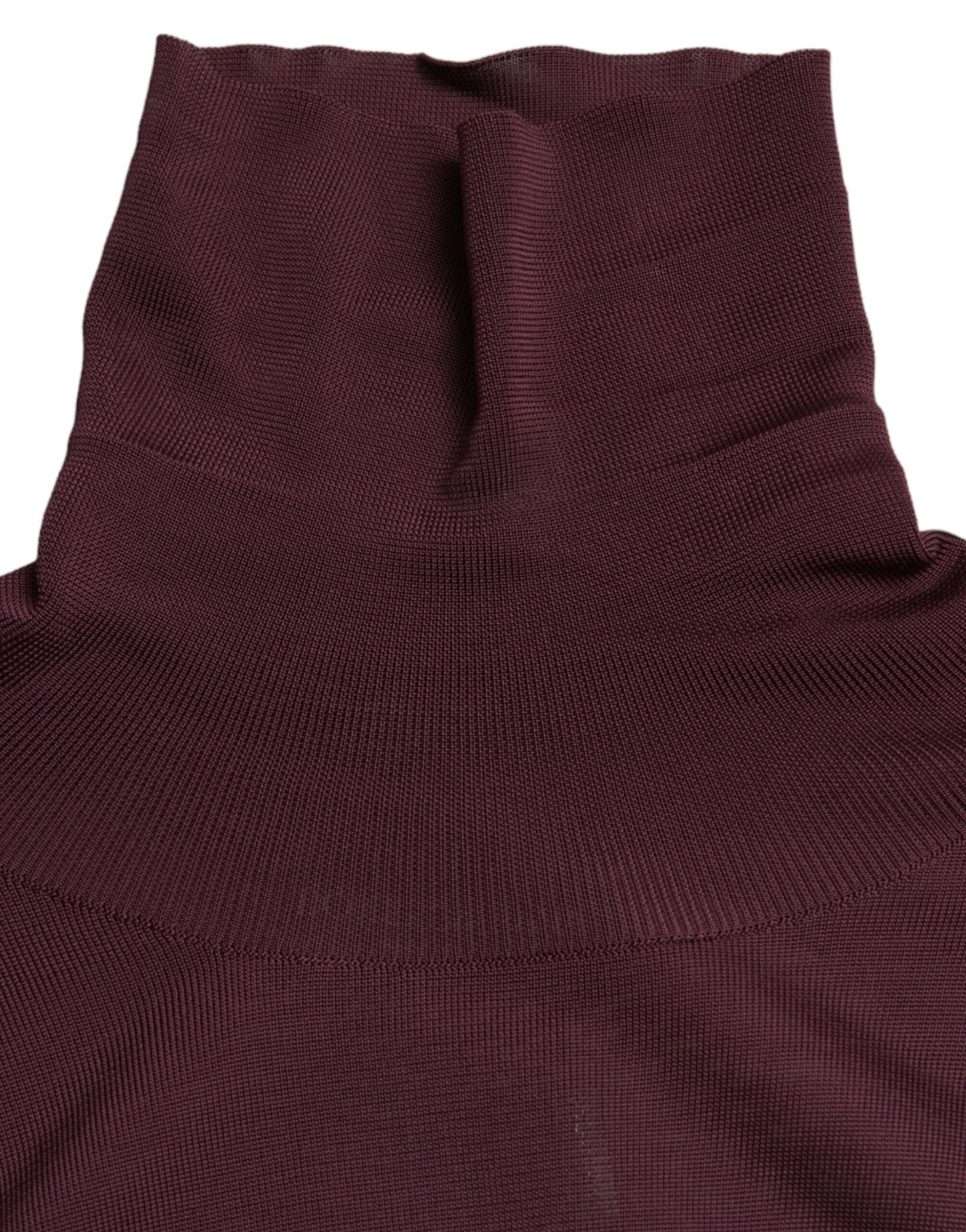 Dolce & Gabbana Maroon Viscose Turtleneck Pullover Sweater Dolce & Gabbana