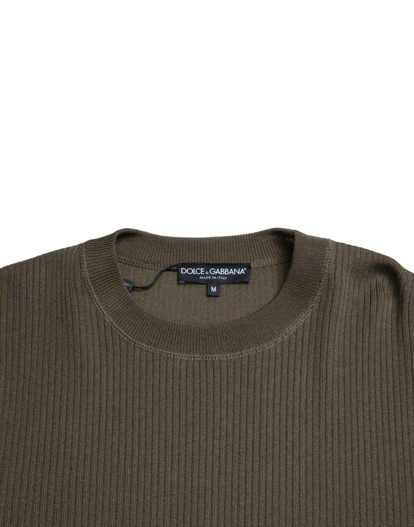 Dolce & Gabbana Green Viscose Crew Neck Men Pullover Sweater Dolce & Gabbana