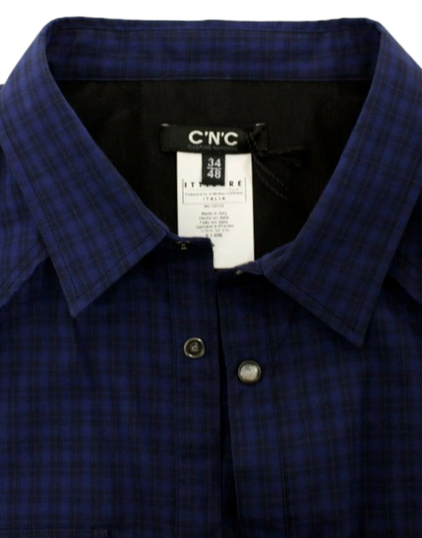 Costume National Blue checkered cotton shirt Costume National