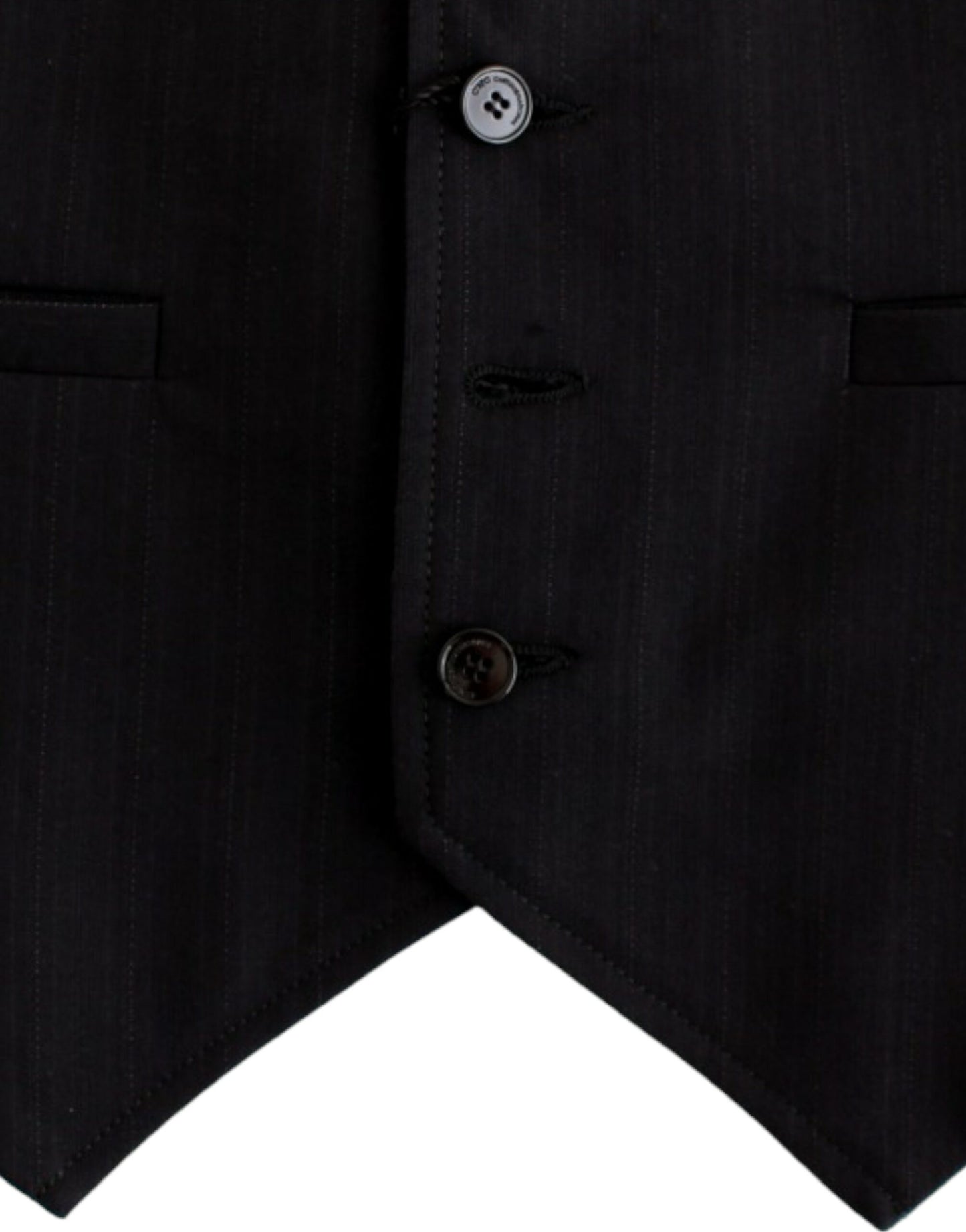 Costume National Black striped cotton casual vest Costume National