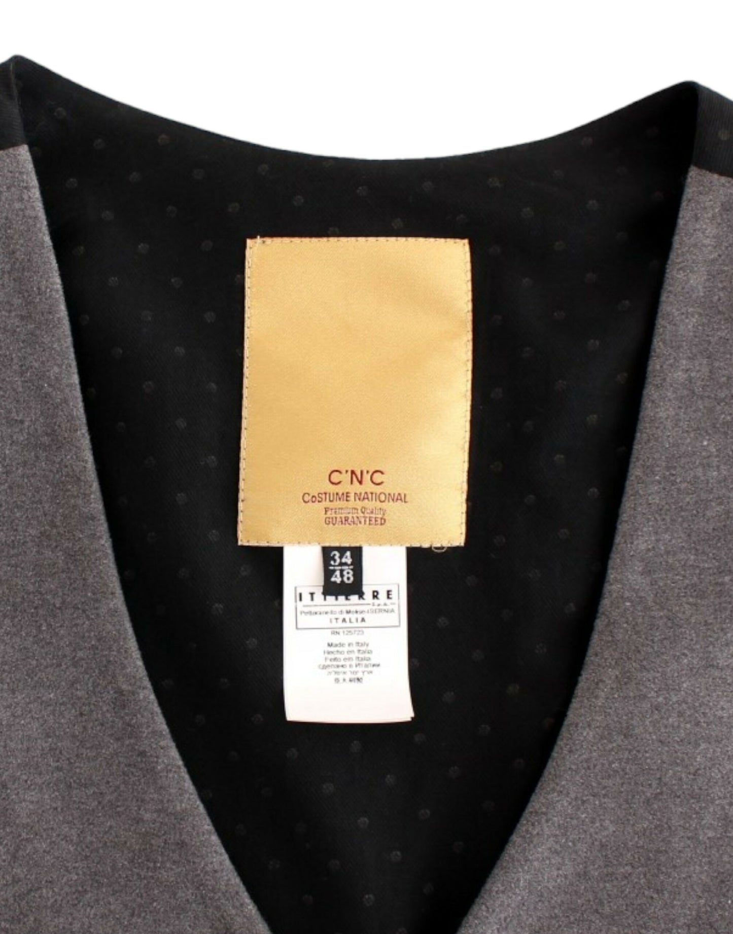 Costume National Gray cotton blend casual vest Costume National