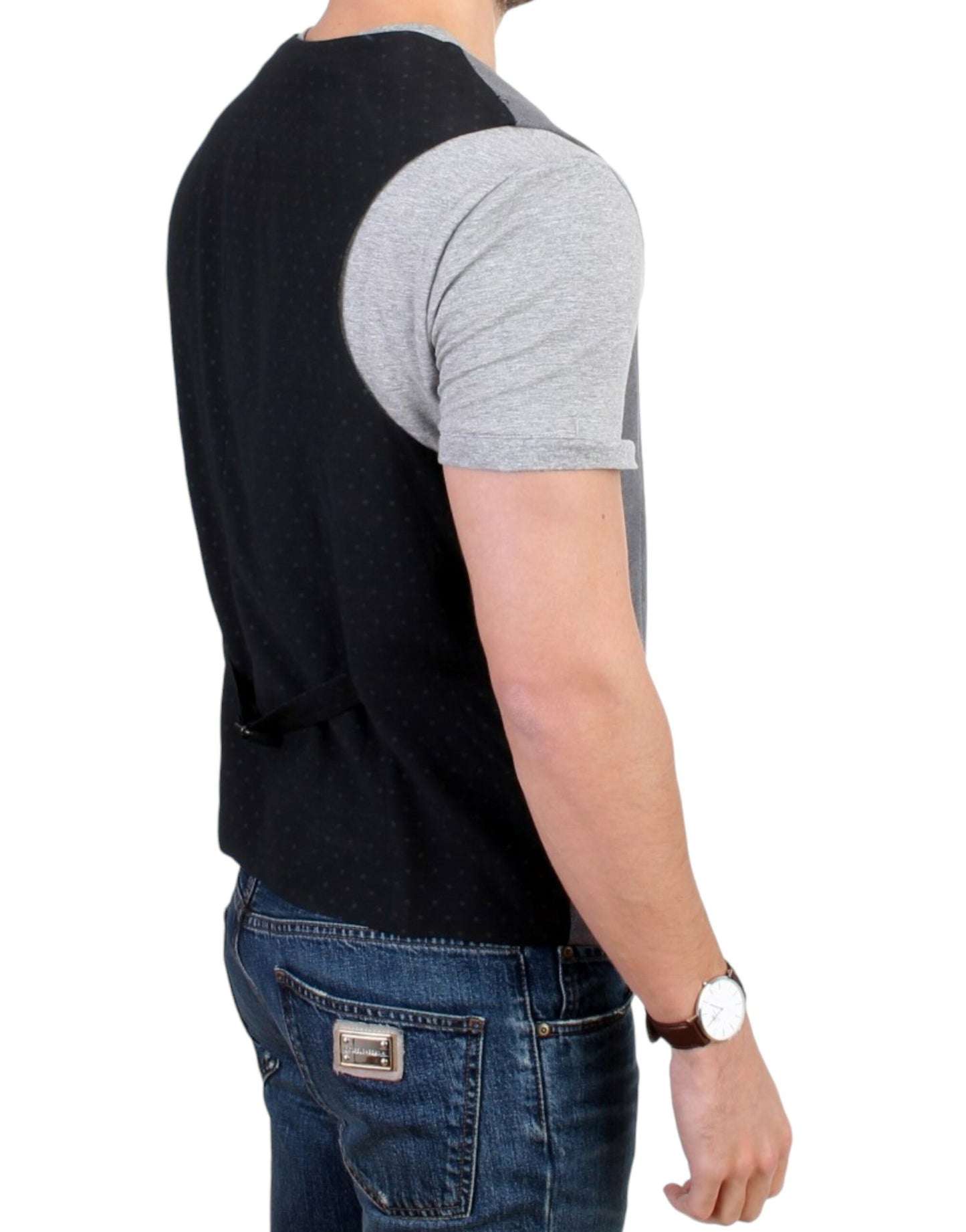 Costume National Gray cotton blend casual vest Costume National