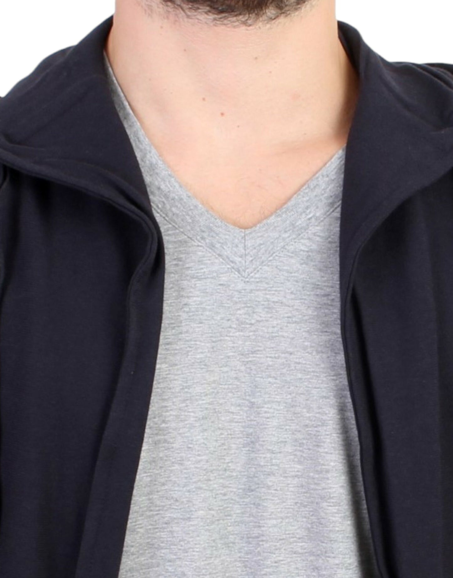 Costume National Blue hooded cotton sweater Costume National
