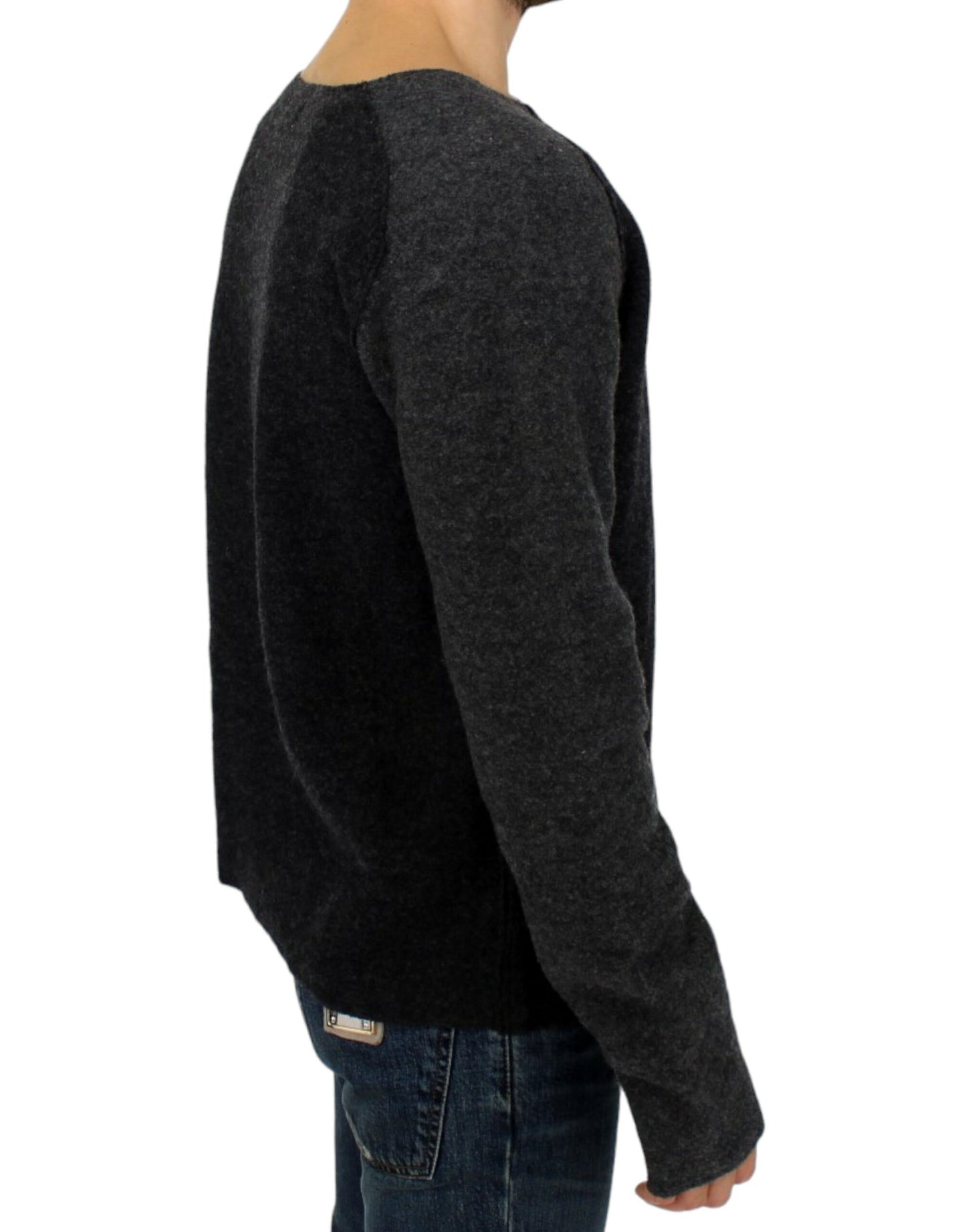 Costume National Gray wool crewneck sweater Costume National