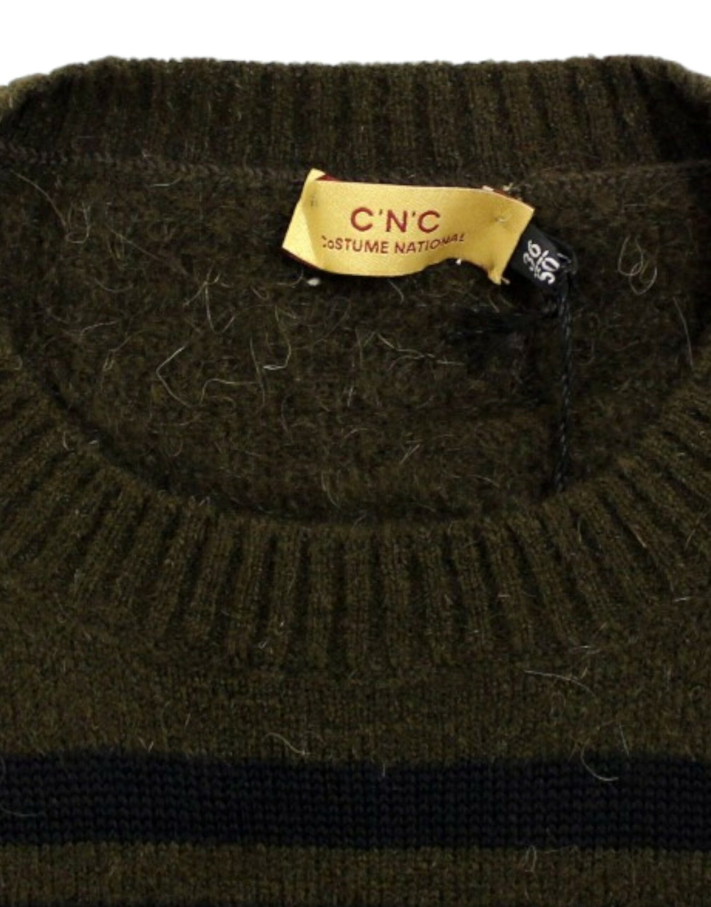 Costume National Brown striped crewneck sweater Costume National