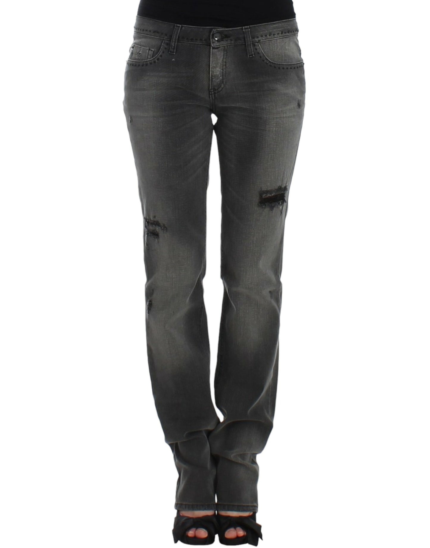 Costume National Gray straight leg jeans Costume National