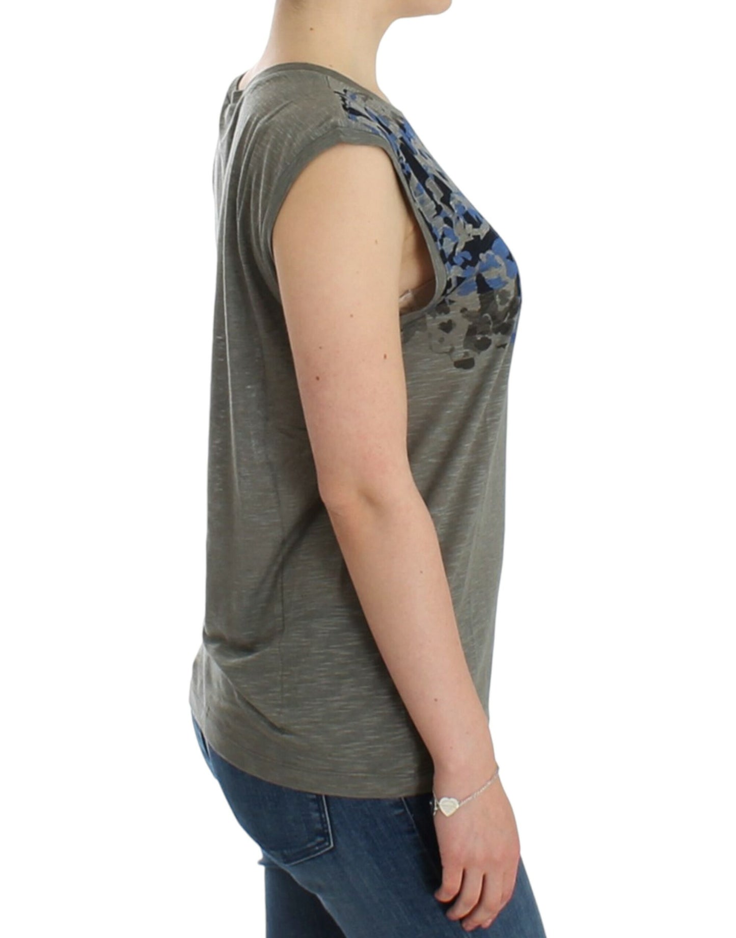 Costume National Gray print sleeveless t-shirt Costume National