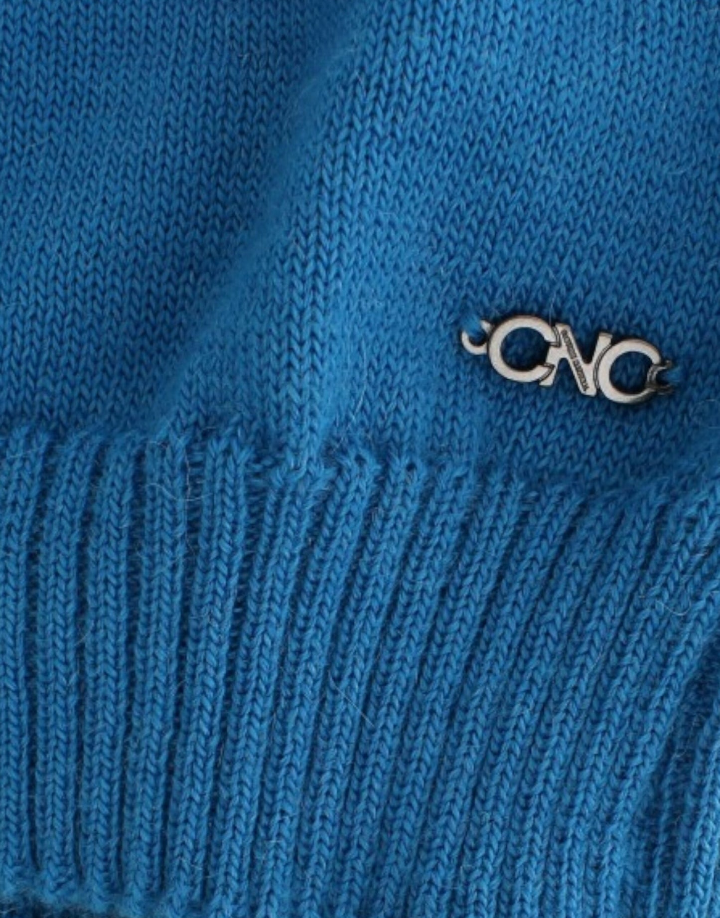 Costume National Blue knitted scoopneck sweater Costume National