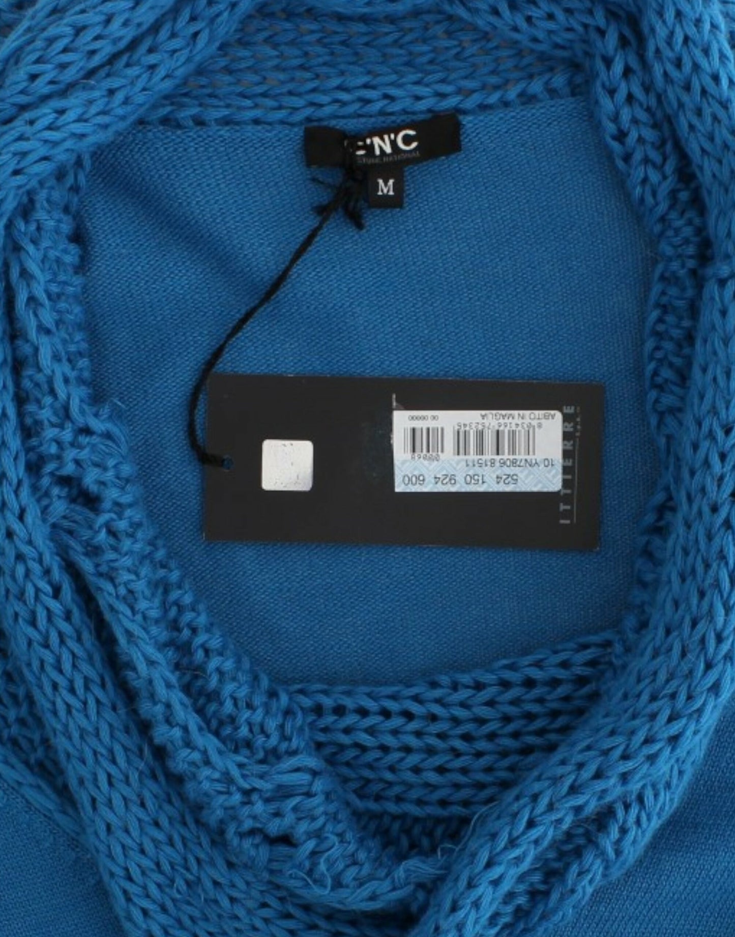 Costume National Blue knitted scoopneck sweater Costume National