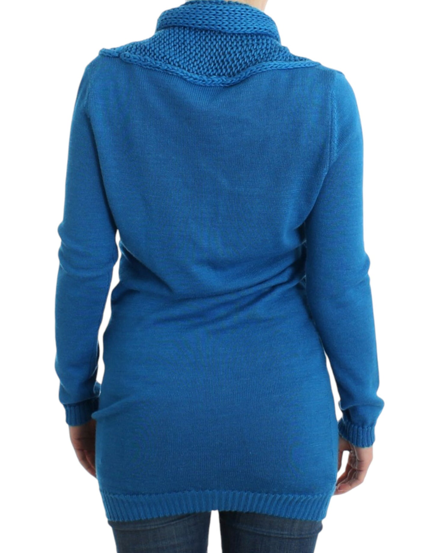 Costume National Blue knitted scoopneck sweater Costume National